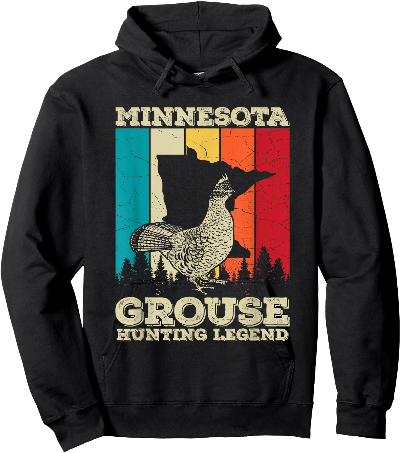 Minnesota Ruffed Grouse Quote for a Ruffed Grouse hunter Hoodie - Hoodie | Black