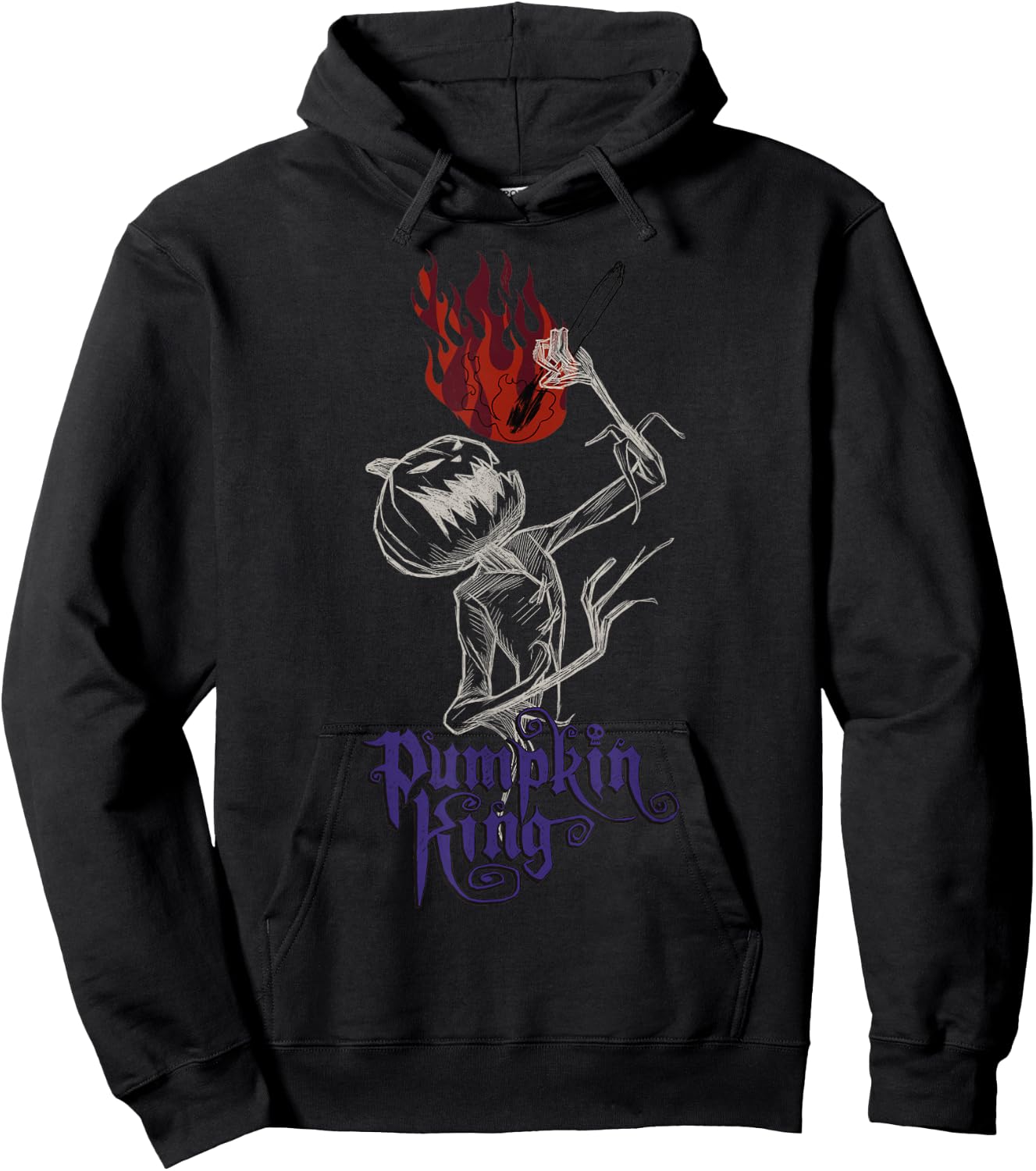 Disney The Nightmare Before Christmas Pumpkin King Torch Hoodie - Hoodie | Black