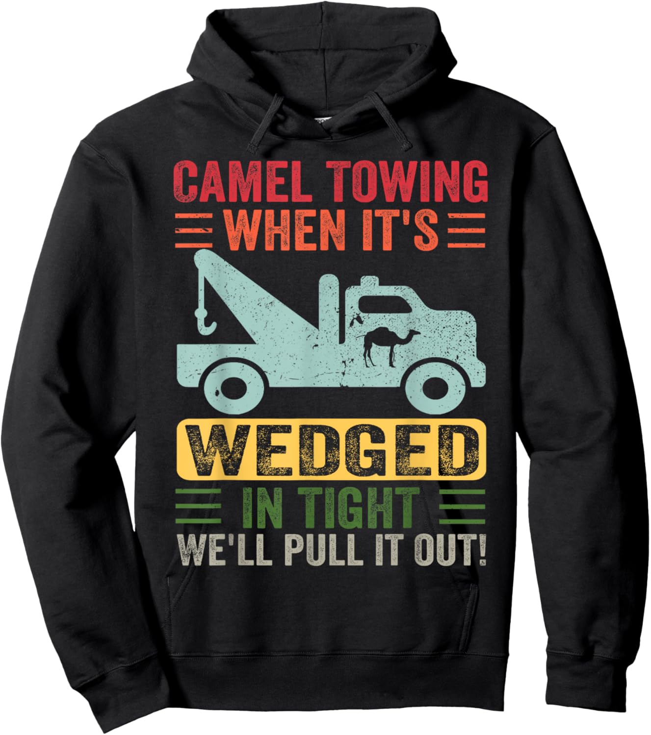 Camel Towing Funny Adult Humor Rude Saying Funny Halloween Hoodie - Hoodie | Black