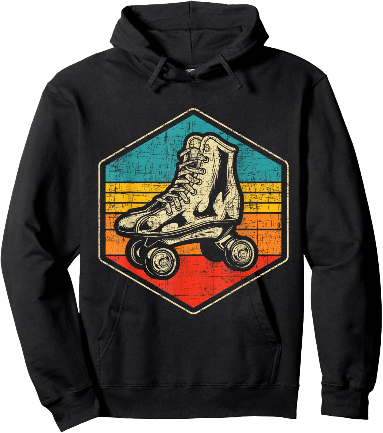 Retro Vintage Roller Skating Enthusiast - Skaters Skates Hoodie - Hoodie | Black