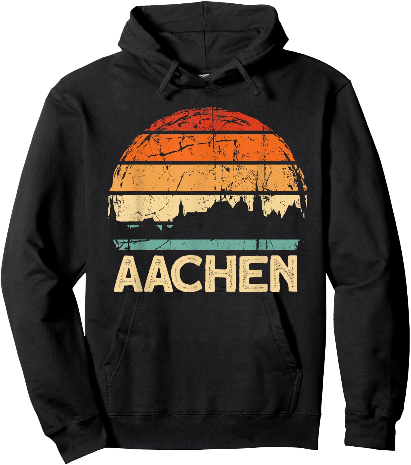 Aachen Skyline Hoodie - Hoodie | Black