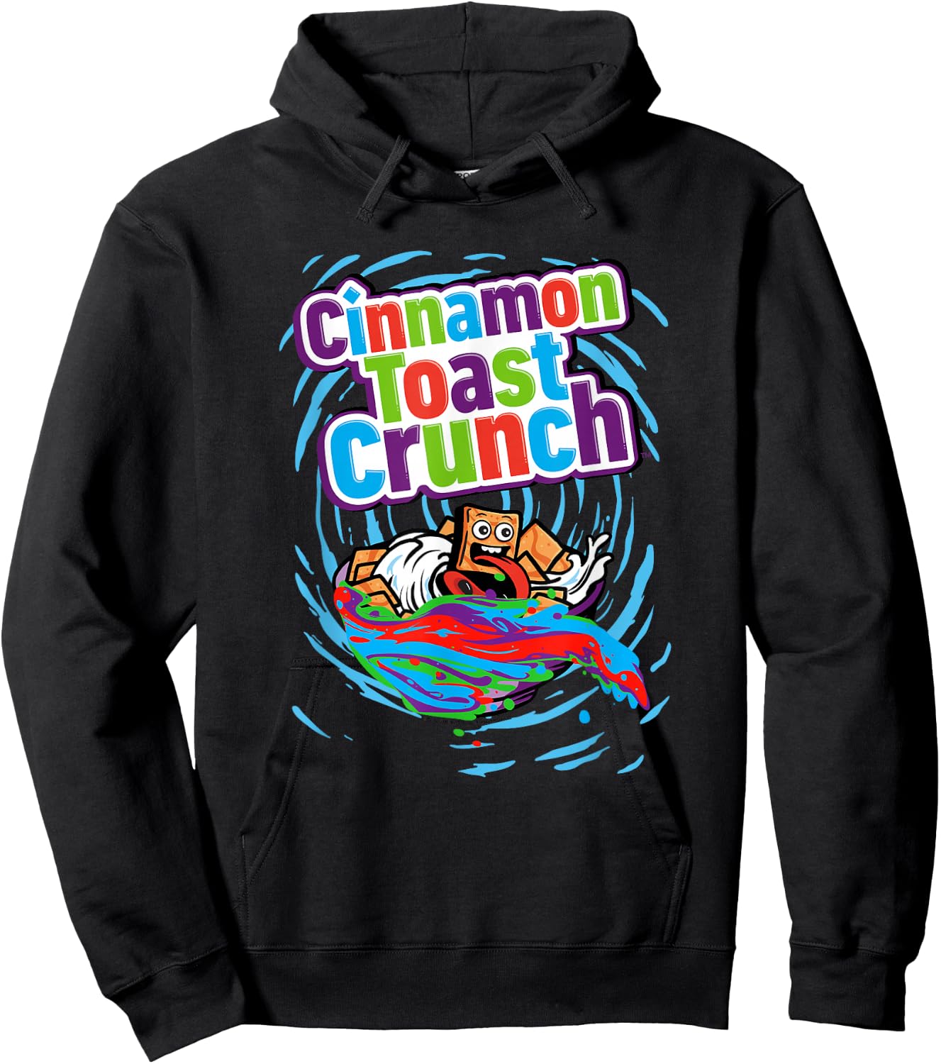 Cinnamon Toast Crunch Surfing Breakfast Cereal Color Logo Hoodie - Hoodie | Black