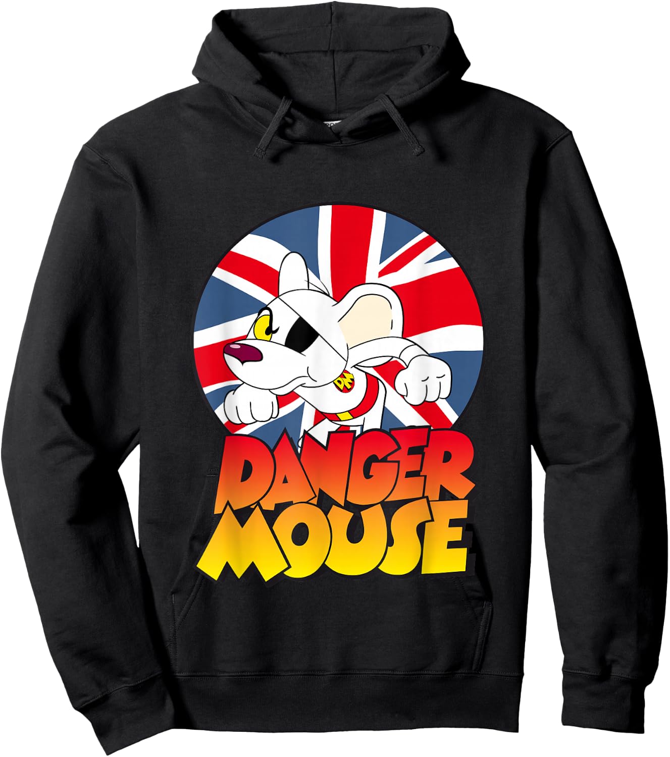 Danger Mouse Union Jack Circle Hoodie - Hoodie | Black