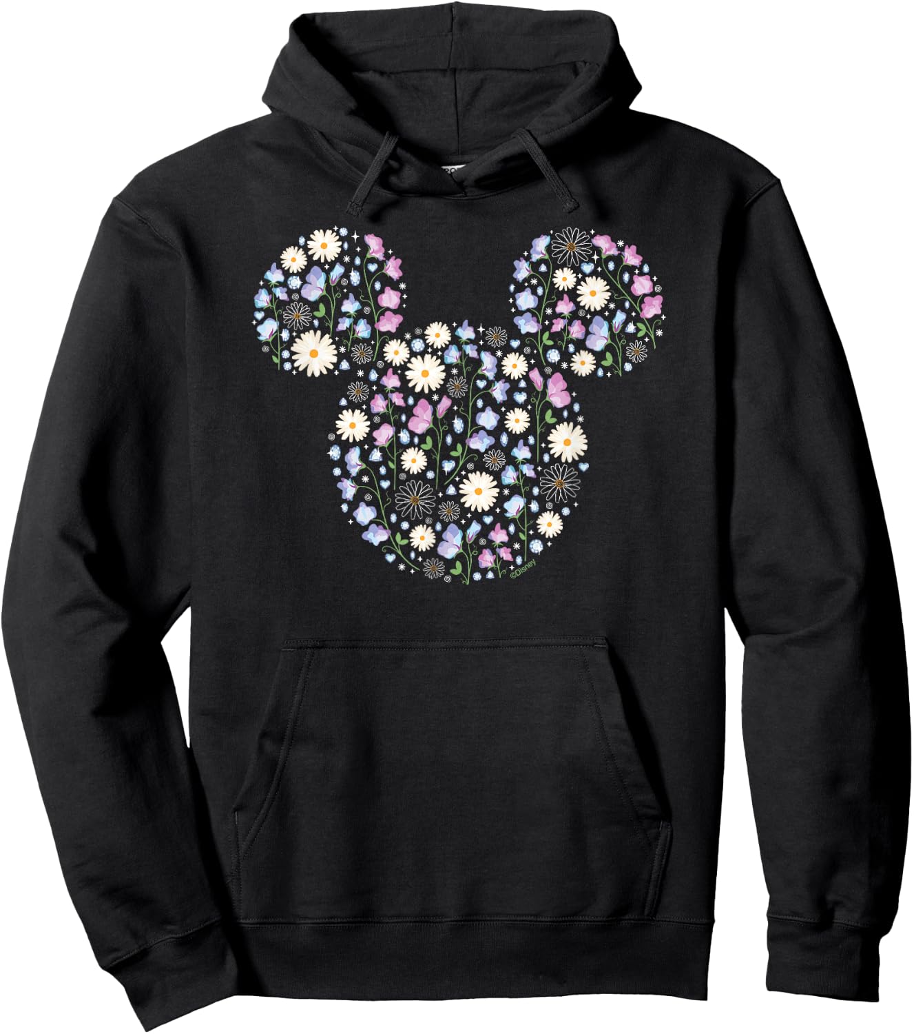 Disney Mickey Mouse April Birth Month Birthstone & Flowers Hoodie - Hoodie | Black