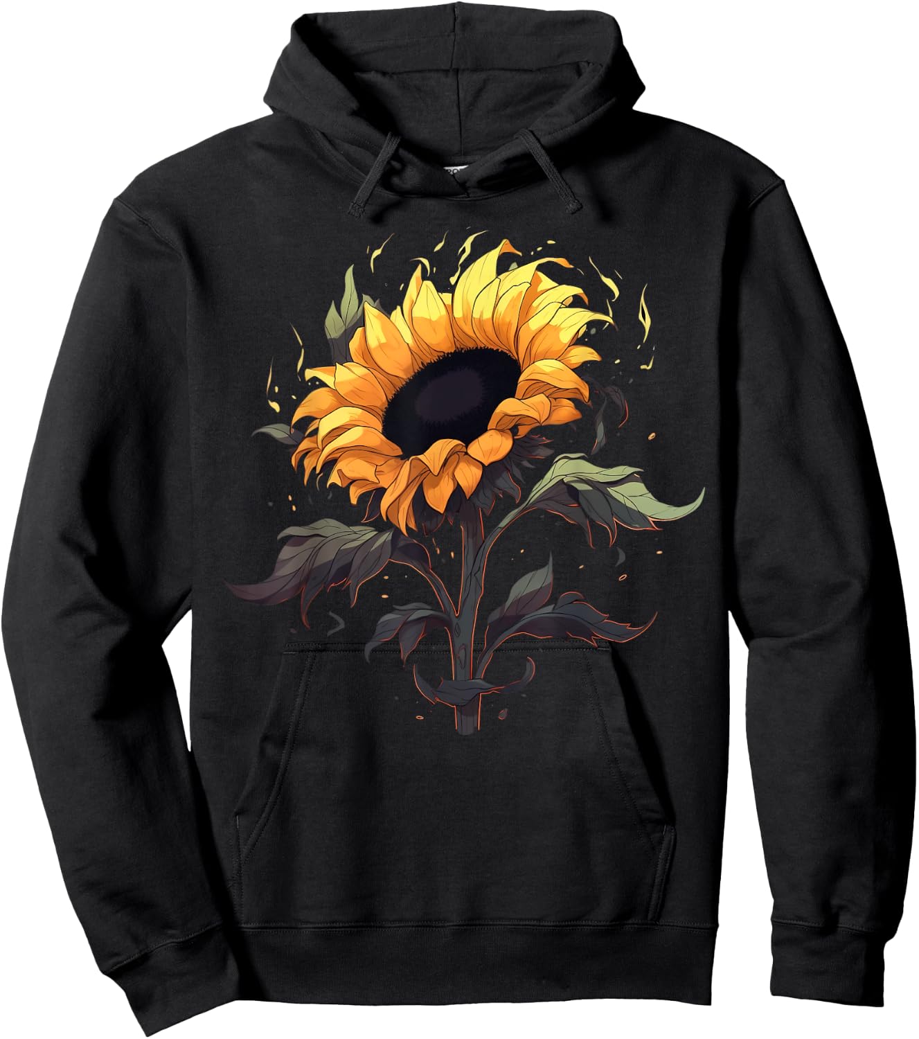 Summer Sunflower men and Sunflower Hoodie - Hoodie | Black