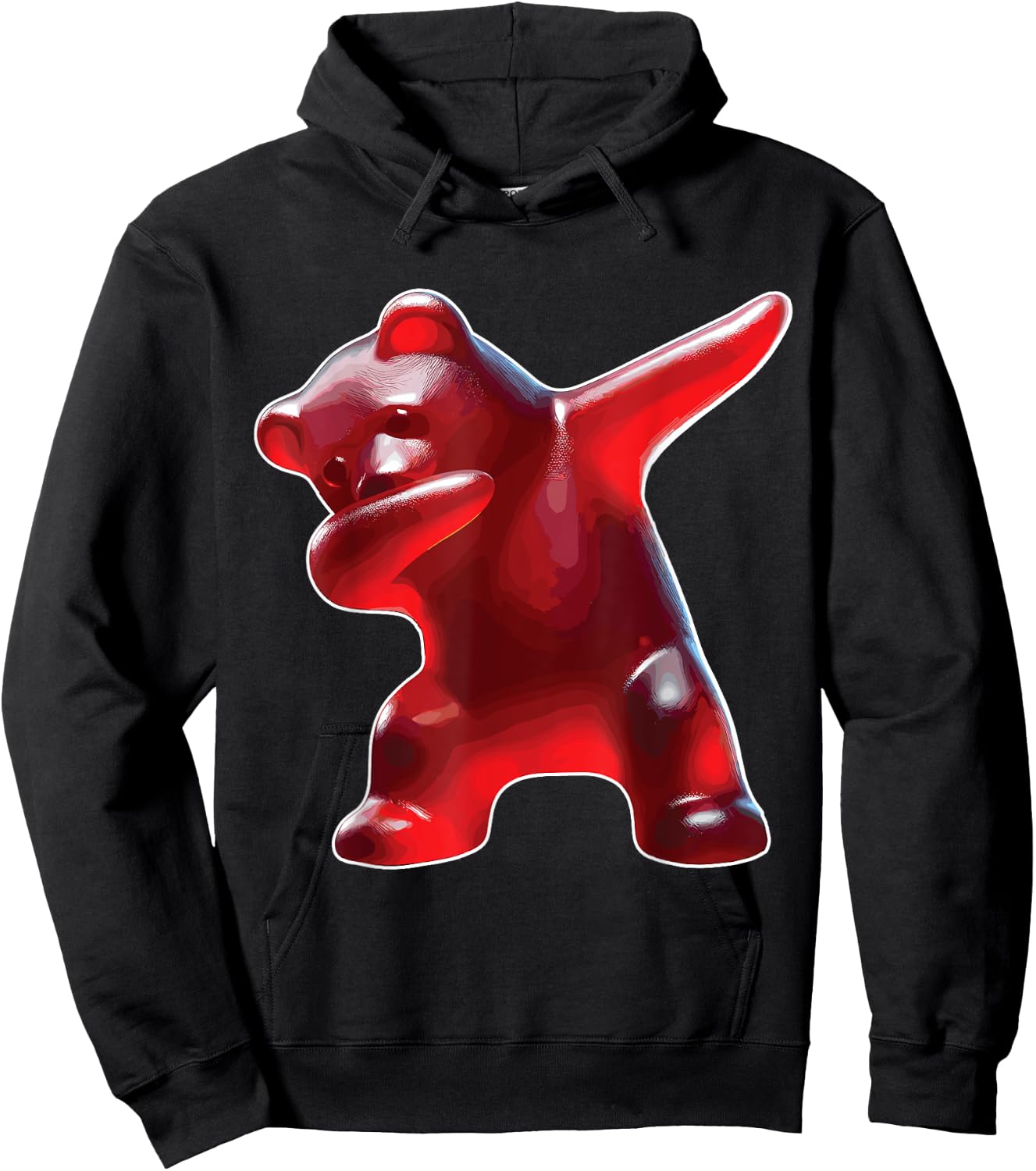 Gummy Bear, Red Gummy Bear, Dabbing Gummy Bear Hoodie - Hoodie | Black
