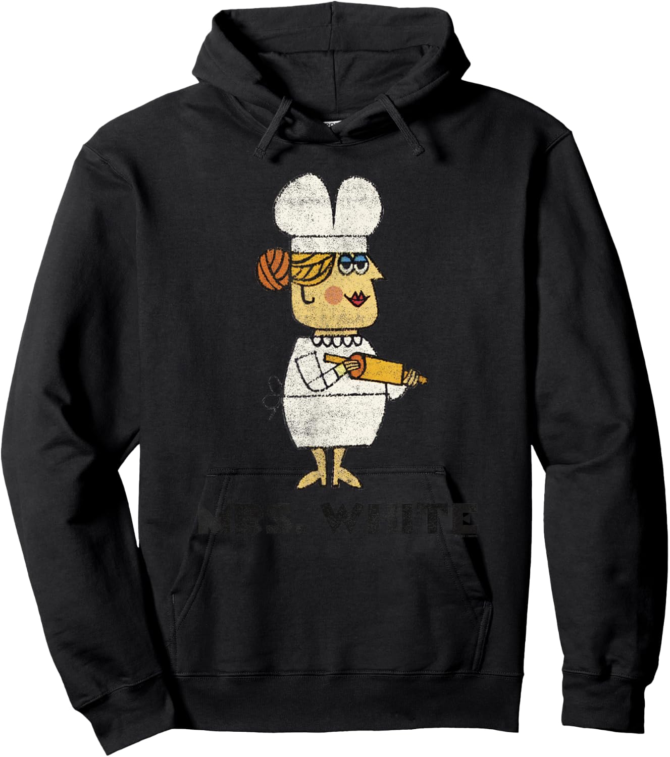 Clue Retro Mrs. White Portrait Hoodie - Hoodie | Black