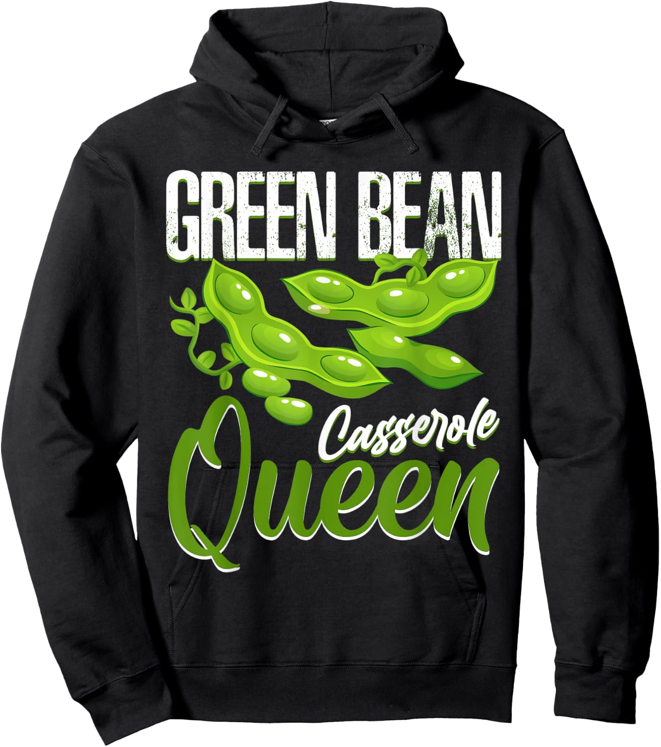 Green Beans Casserole Queen Funny Foodie Gifts String Bean Hoodie - Hoodie | Black