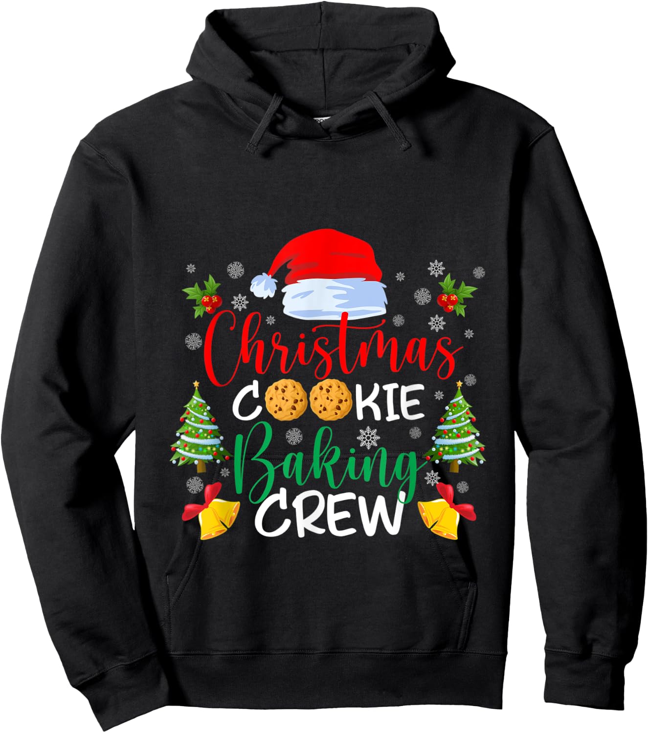 Christmas Cookie Baking Crew Funny christmas Holiday cookie Hoodie - Hoodie | Black