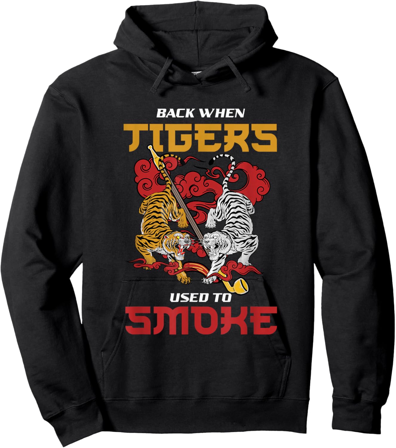 Back When Tigers Used To Smoke | Korean Myth | Korean Tiger Hoodie - Hoodie | Black