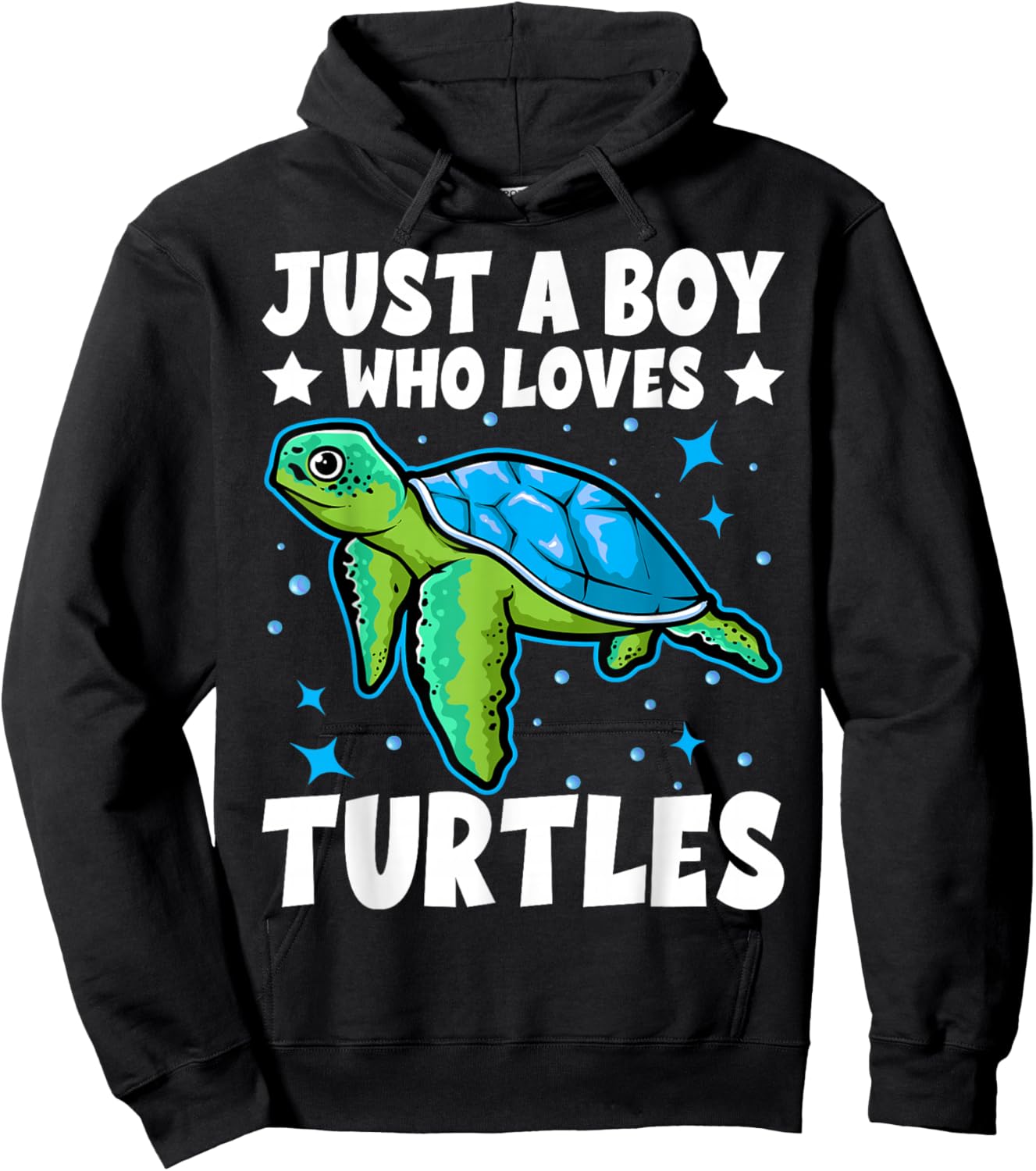 Just A Boy Who Loves Turtles Lover Gifts Sea Ocean Turtle Hoodie - Hoodie | Black
