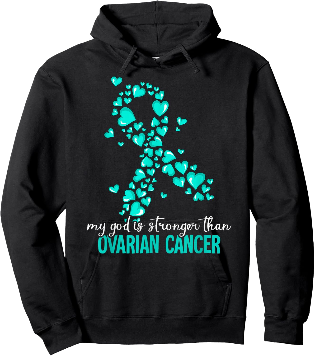 Ovarian Cancer Awareness Hoodie - Hoodie | Black