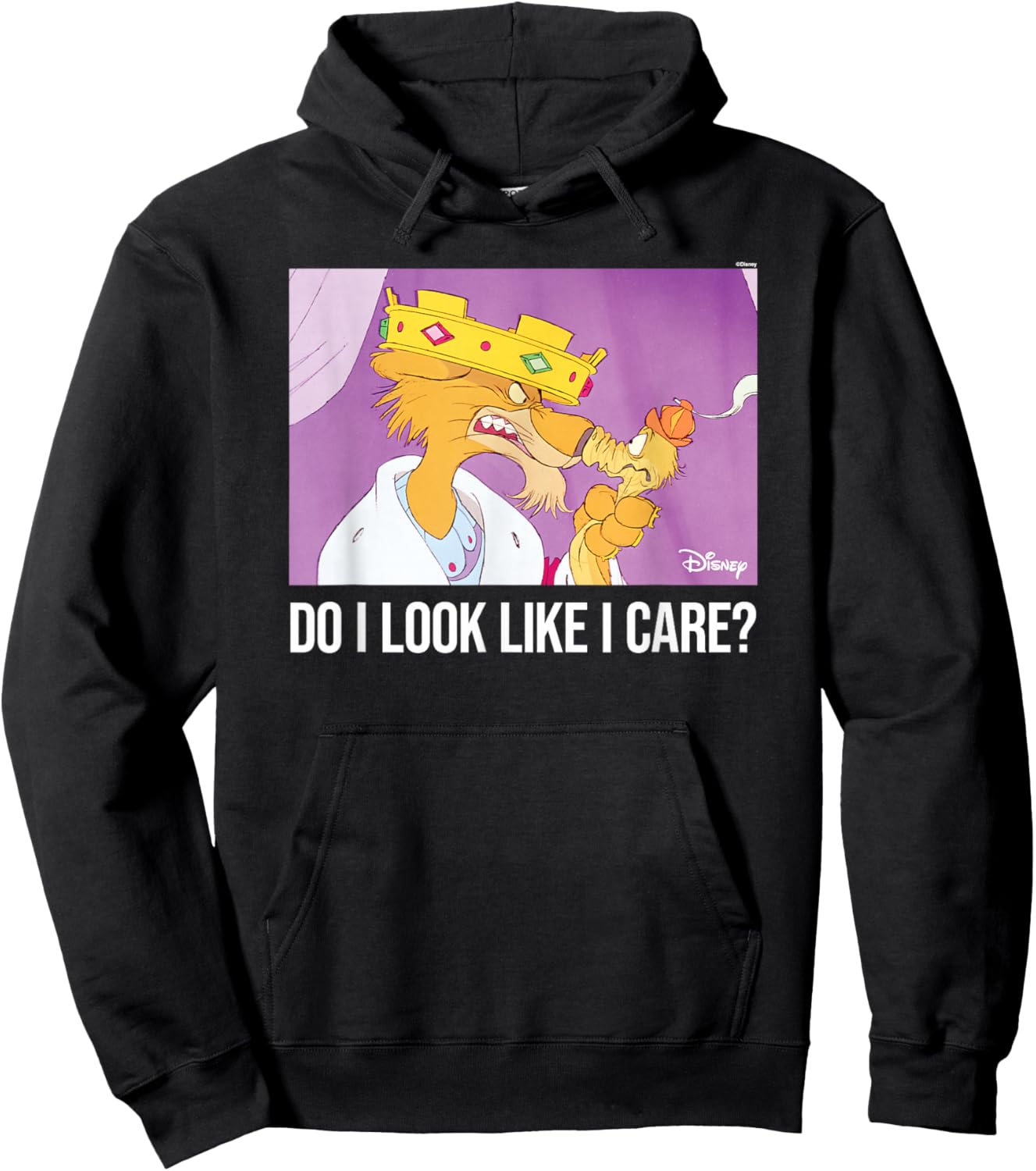 Robin Hood - Prince John Sir Hiss Does It Look Like I Care? Hoodie - Hoodie | Black