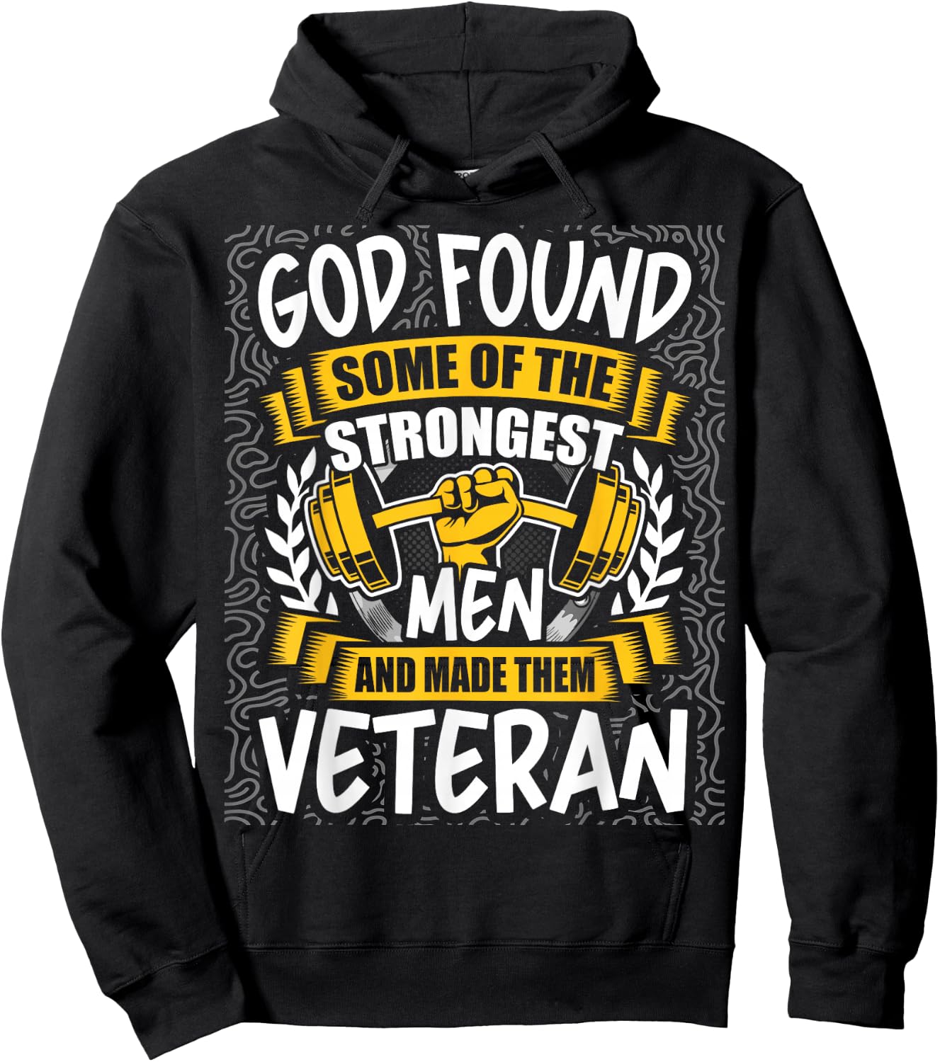 God Found Strongest Men and Made Them Veteran Hoodie - Hoodie | Black