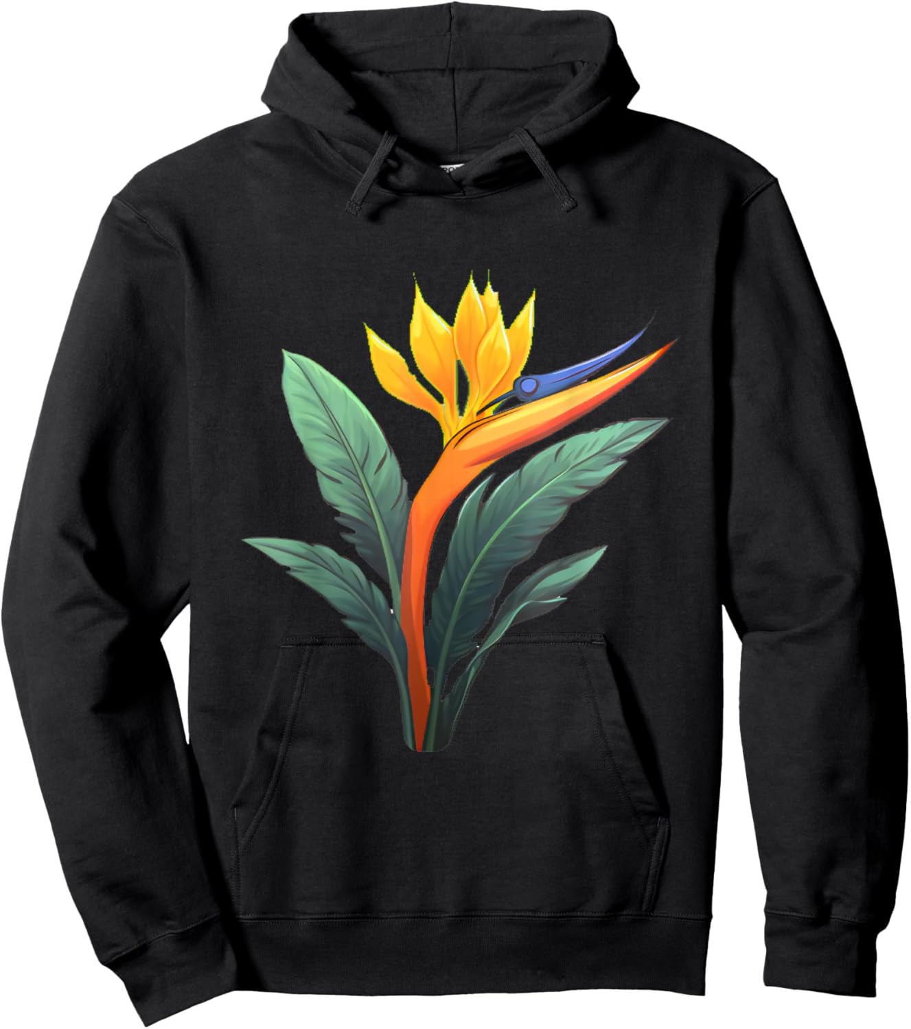 Bird of Paradise Plant Flower Hoodie - Hoodie | Black