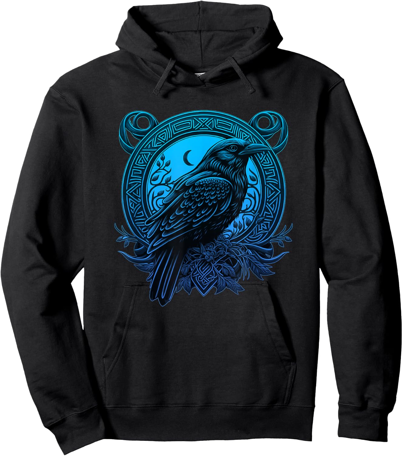 Raven Crow Celtic Art Norse Mythology Raven Hoodie - Hoodie | Black