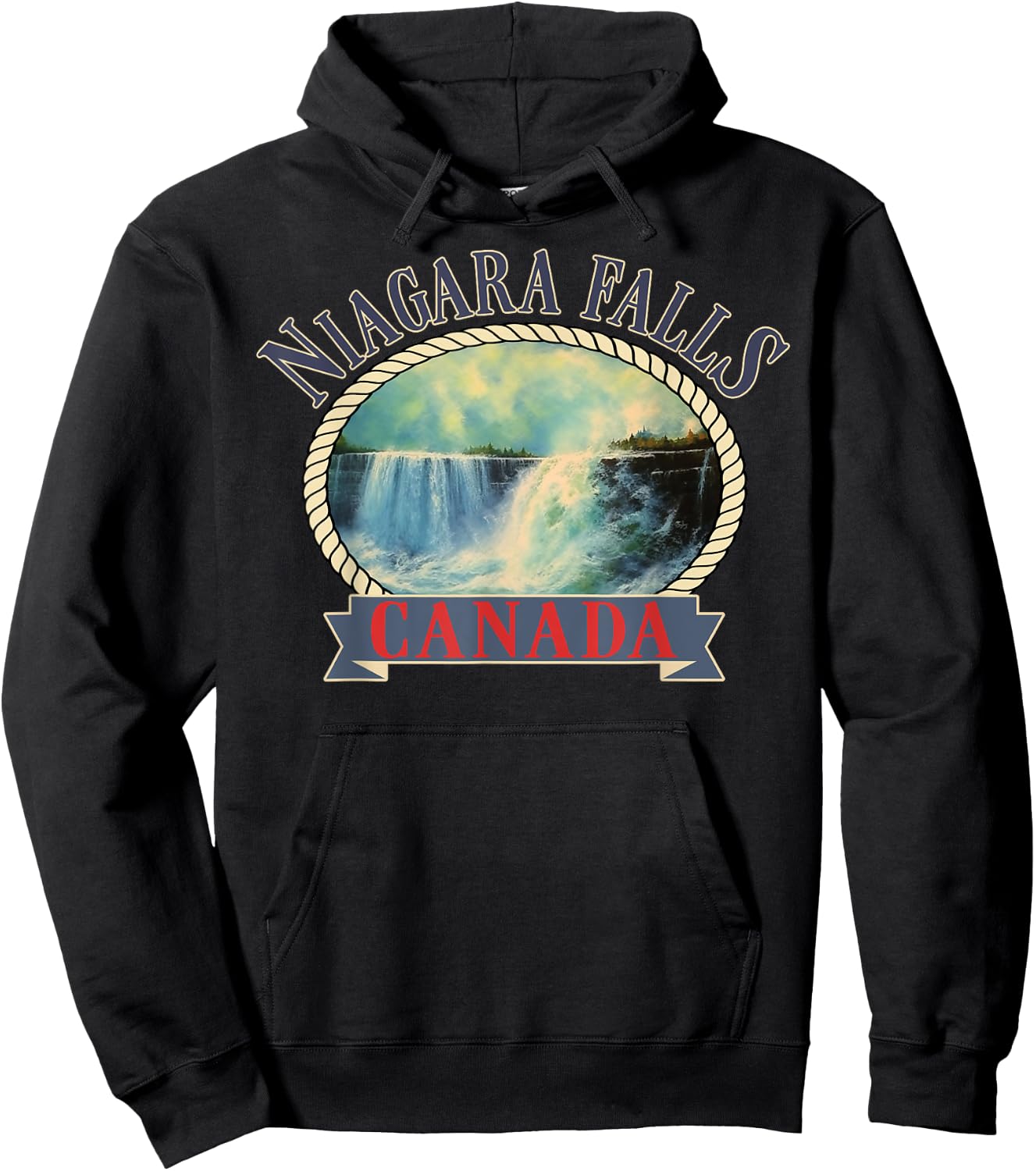 Niagara Falls Canada USA Nature river Hoodie - Hoodie | Black
