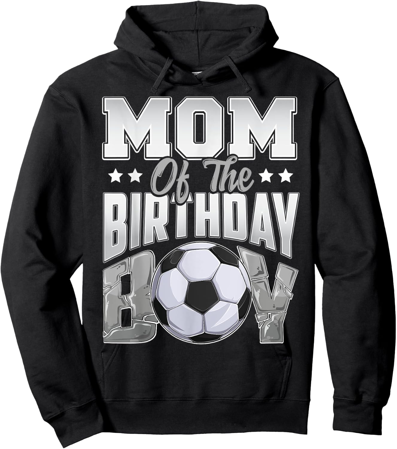 Mom Soccer birthday Boy Family Baller b-day Party Hoodie - Hoodie | Black