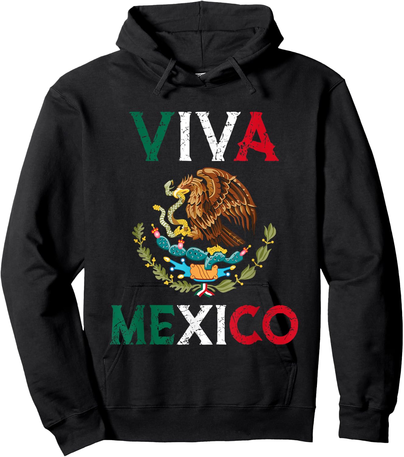 Mexican Independence Day Mexico Eagle Mexico Viva Mexico Hoodie - Hoodie | Black