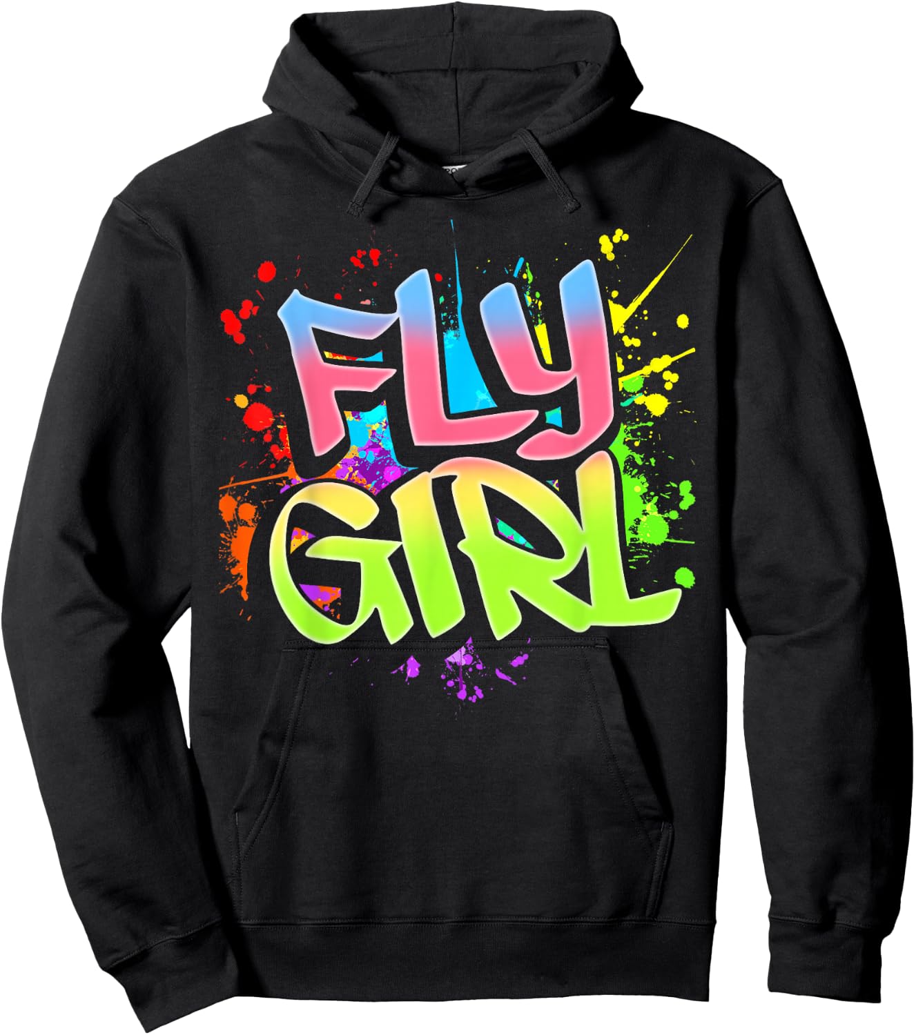 Fly Girl 80s 90s Old School Hip Hop Girls Hoodie - Hoodie | Black
