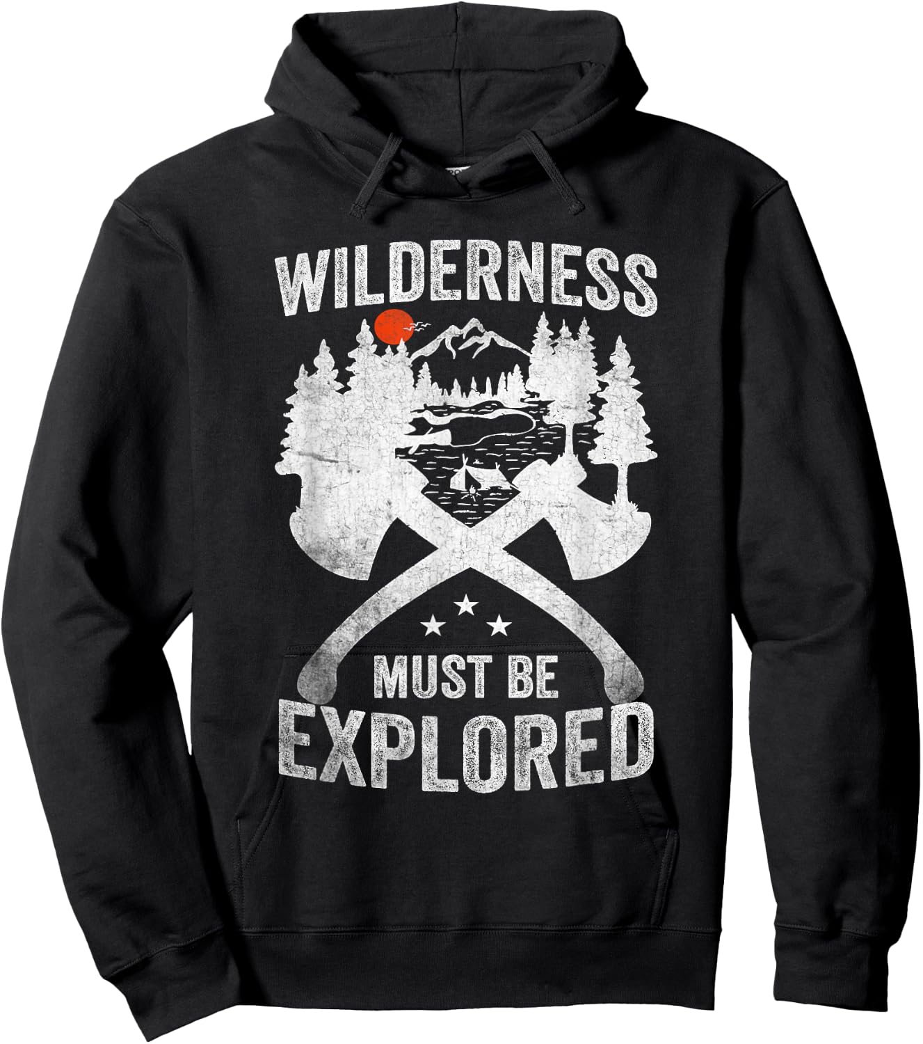 Camping Wilderness Must Be Explored Explorer Adventure Hoodie - Hoodie | Black