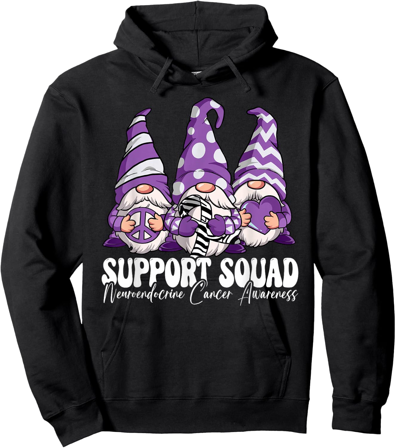 Support Squad Neuroendocrine Cancer Awareness Hoodie - Hoodie | Black