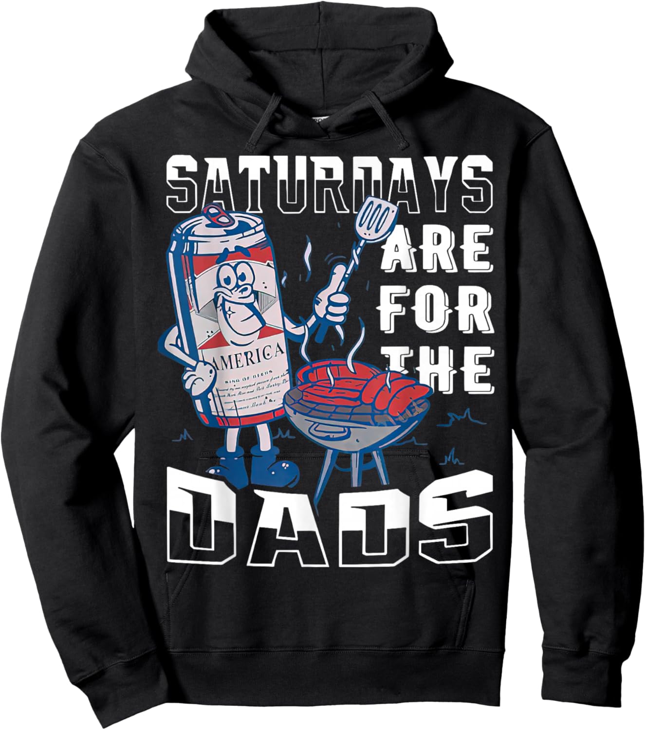 BBQ Saturdays Are For The Dads Funny Father's Day Hoodie - Hoodie | Black