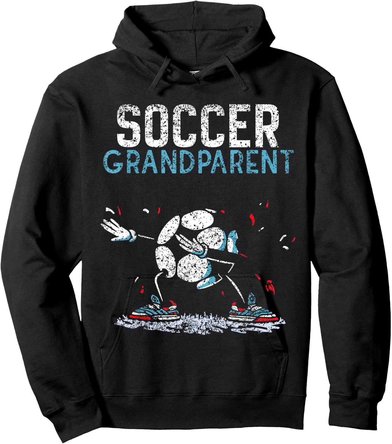 Soccer Grandparent Game Match Football Player Hoodie - Hoodie | Black