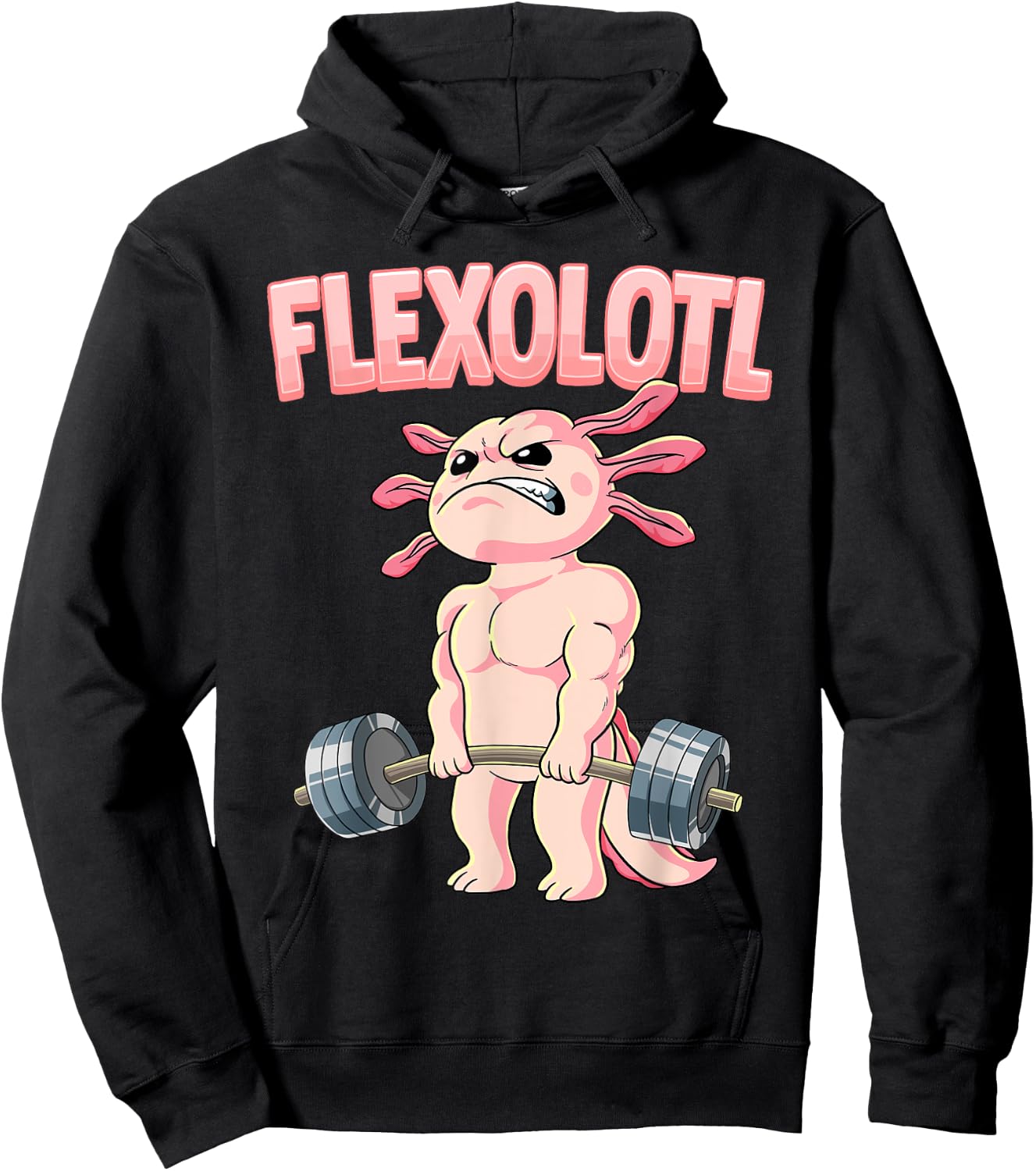 Flexolotl Axolotl Gym Bodybuilding Hoodie - Hoodie | Black