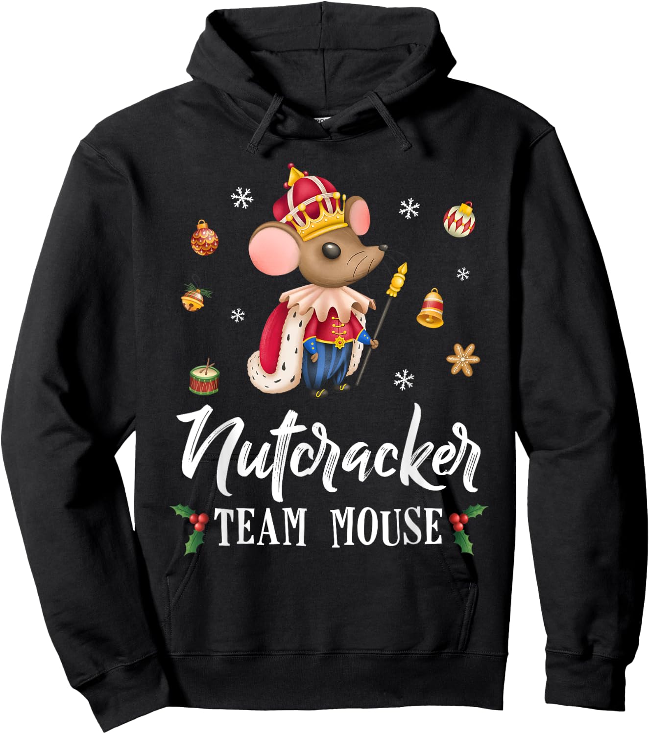 Team Mouse Nutcracker Shirt Christmas Dance Funny Soldier Hoodie - Hoodie | Black