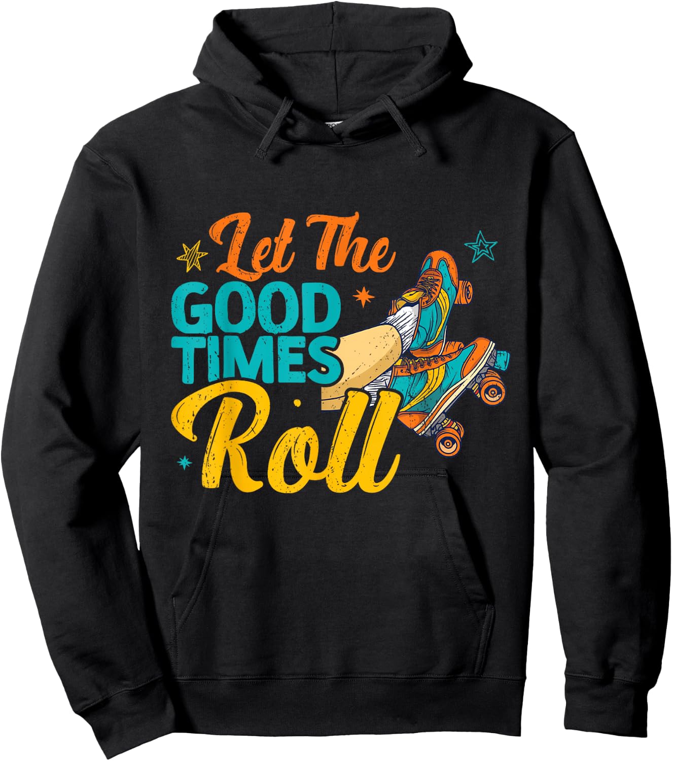 Retro Rollerskates 80's Derby Roller Skating for Teen Girls Hoodie - Hoodie | Black