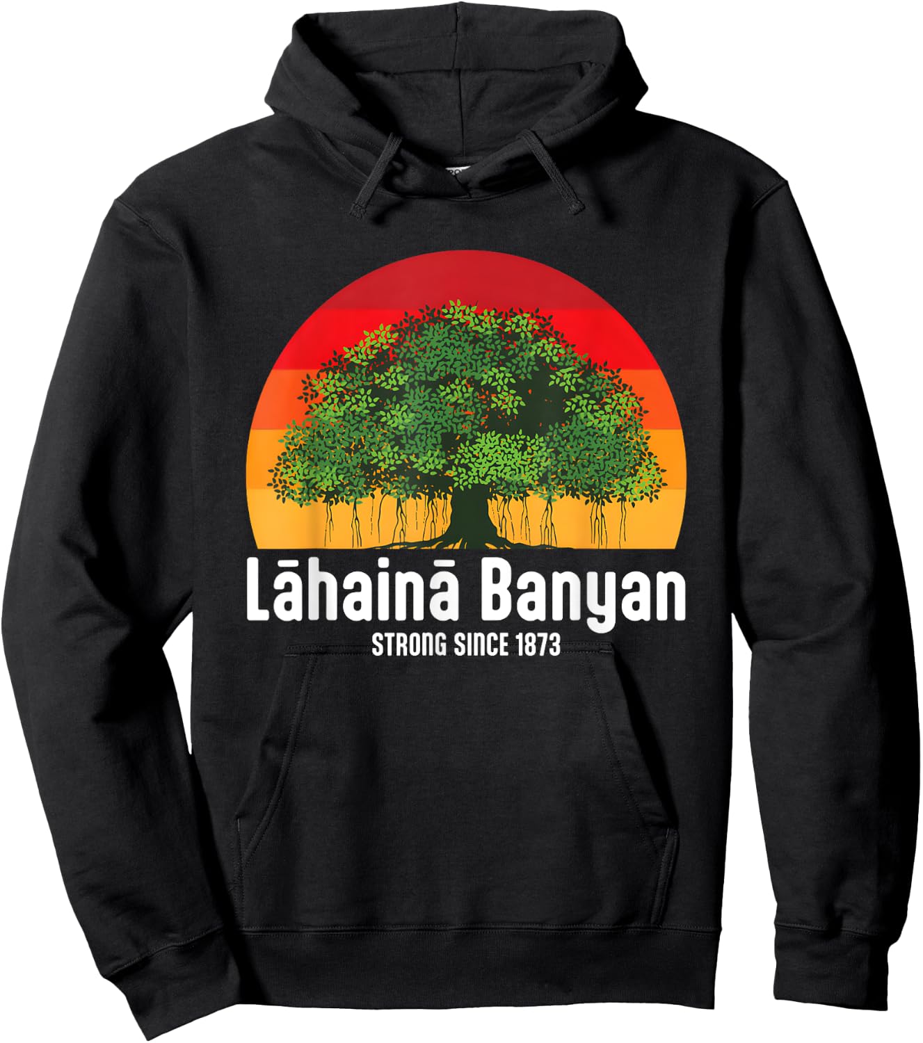 Banyan Tree Lahaina Maui Hawaii Hoodie - Hoodie | Black
