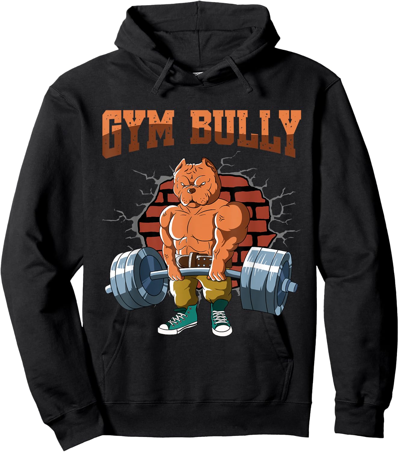 Fitness Dog GYM BULLY Deadlift Workout Training Hoodie - Hoodie | Black
