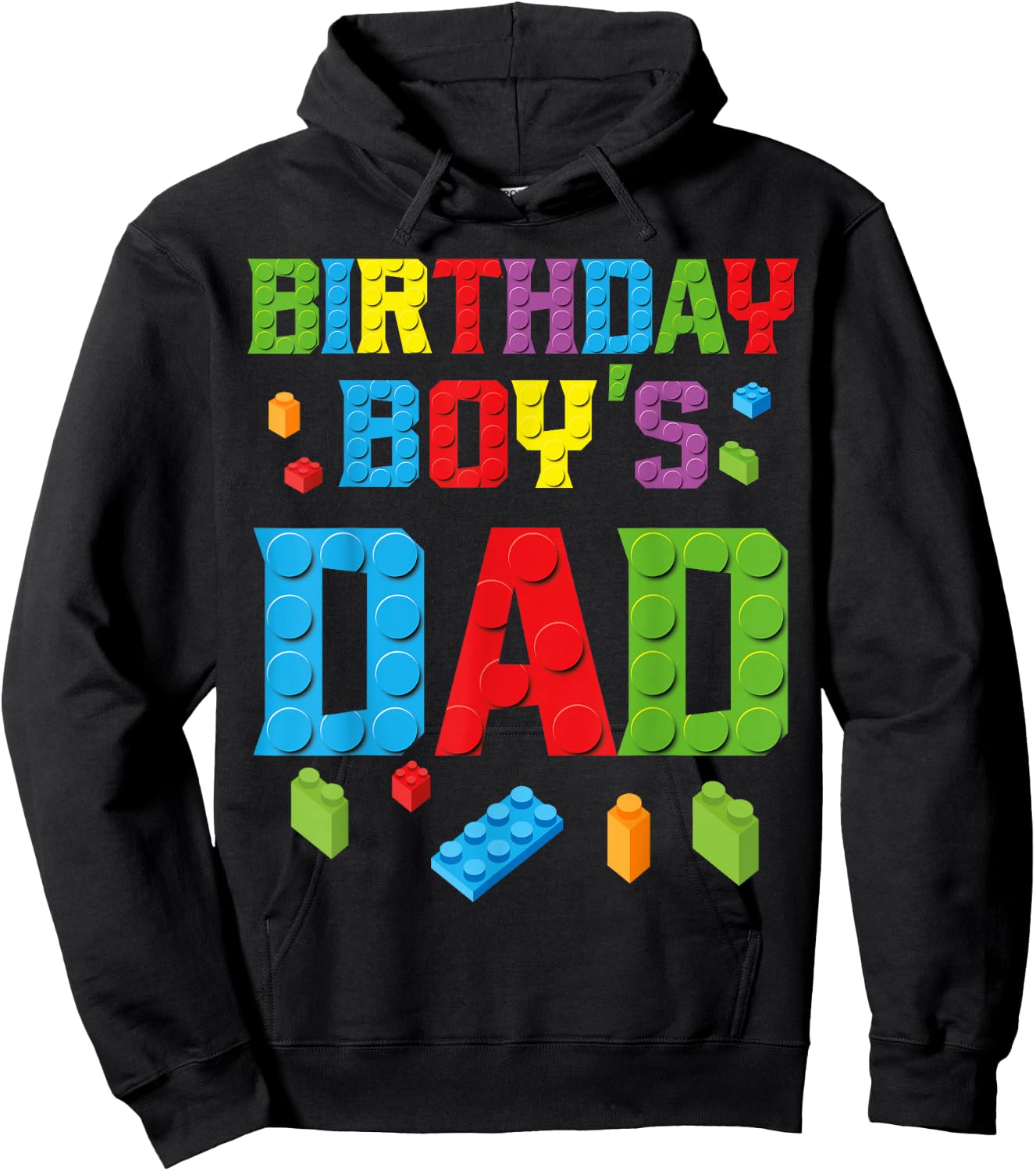 Master Builder Birthday Boy's Dad Building Bricks Blocks Men Hoodie - Hoodie | Black