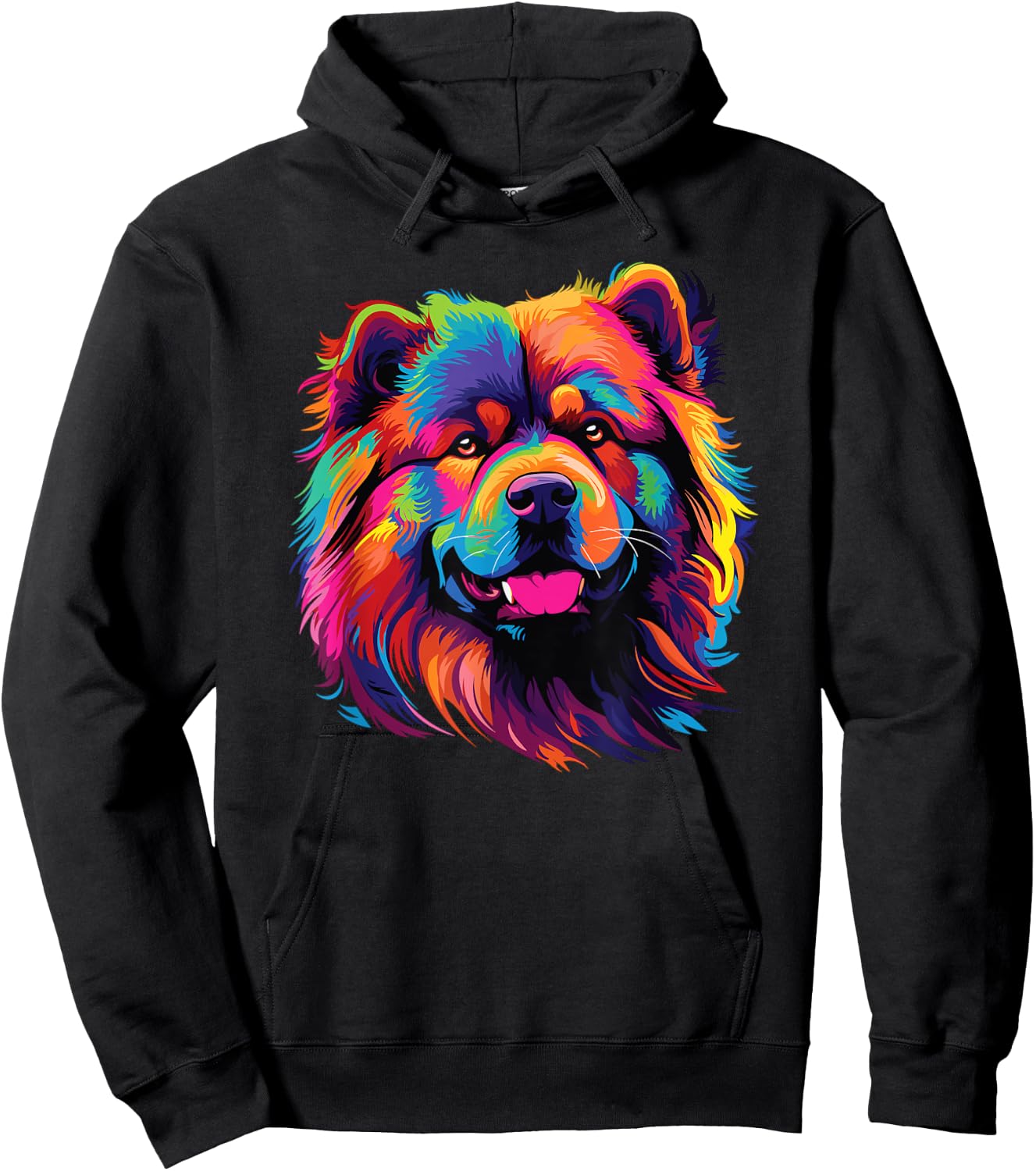 Watercolor Colorful Dogs Chow Chow Hoodie - Hoodie | Black