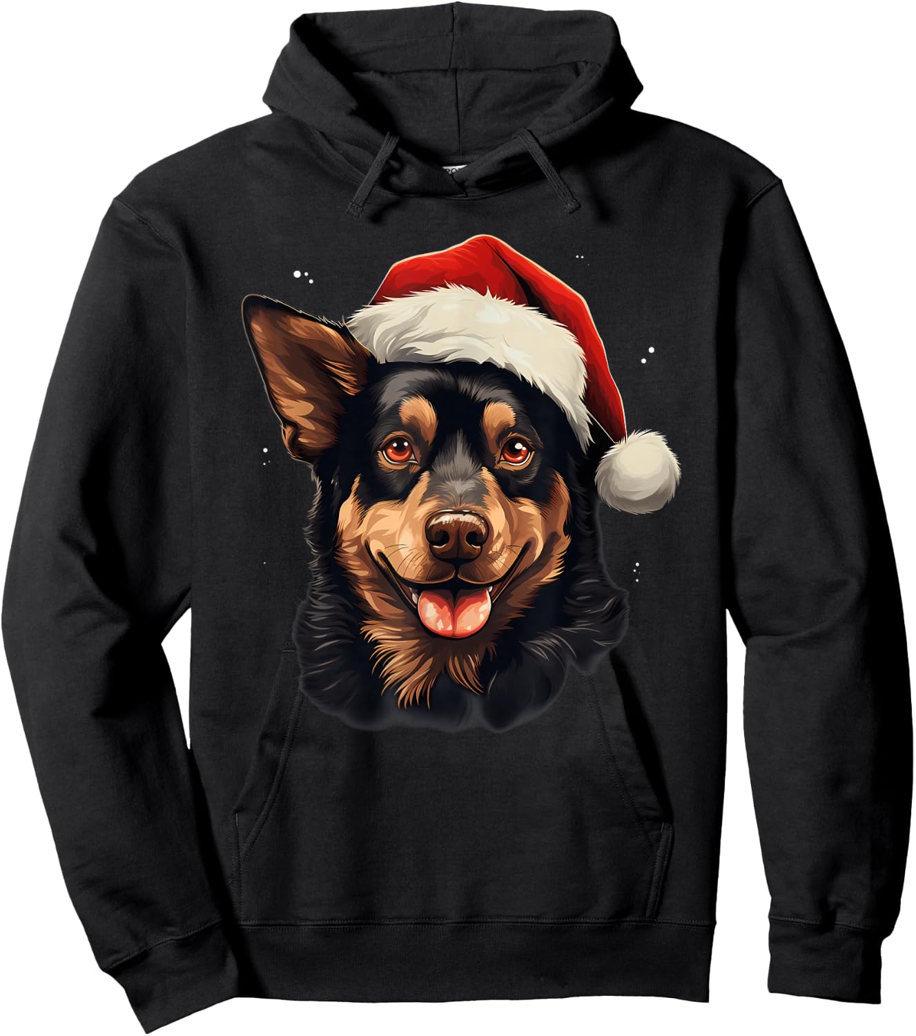 Merry Xmas Australian Kelpie Dog Christmas Men Women Kids Hoodie - Hoodie | Black