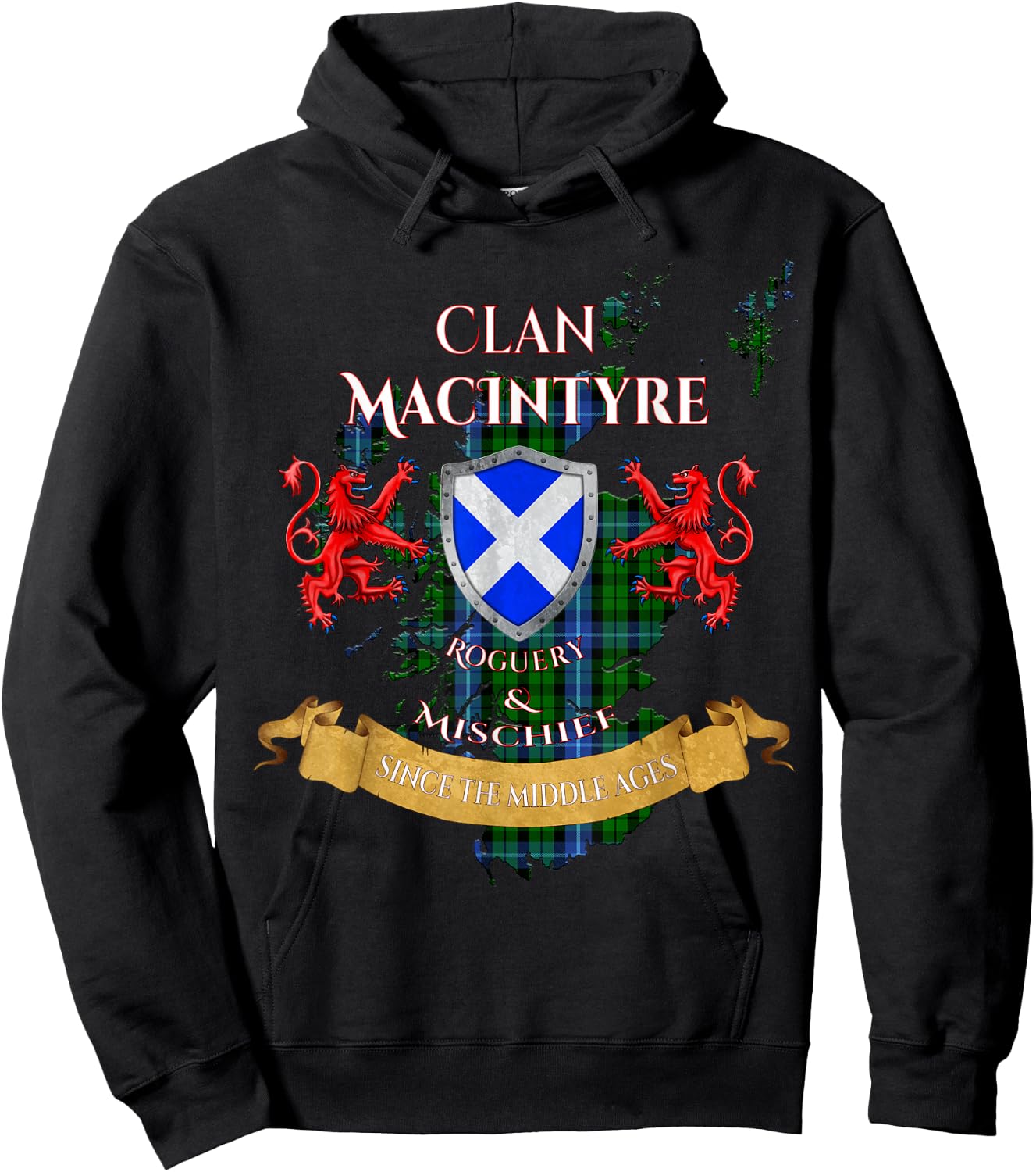 MacIntyre Scottish Family Clan Middle Ages Mischief Hoodie - Hoodie | Black
