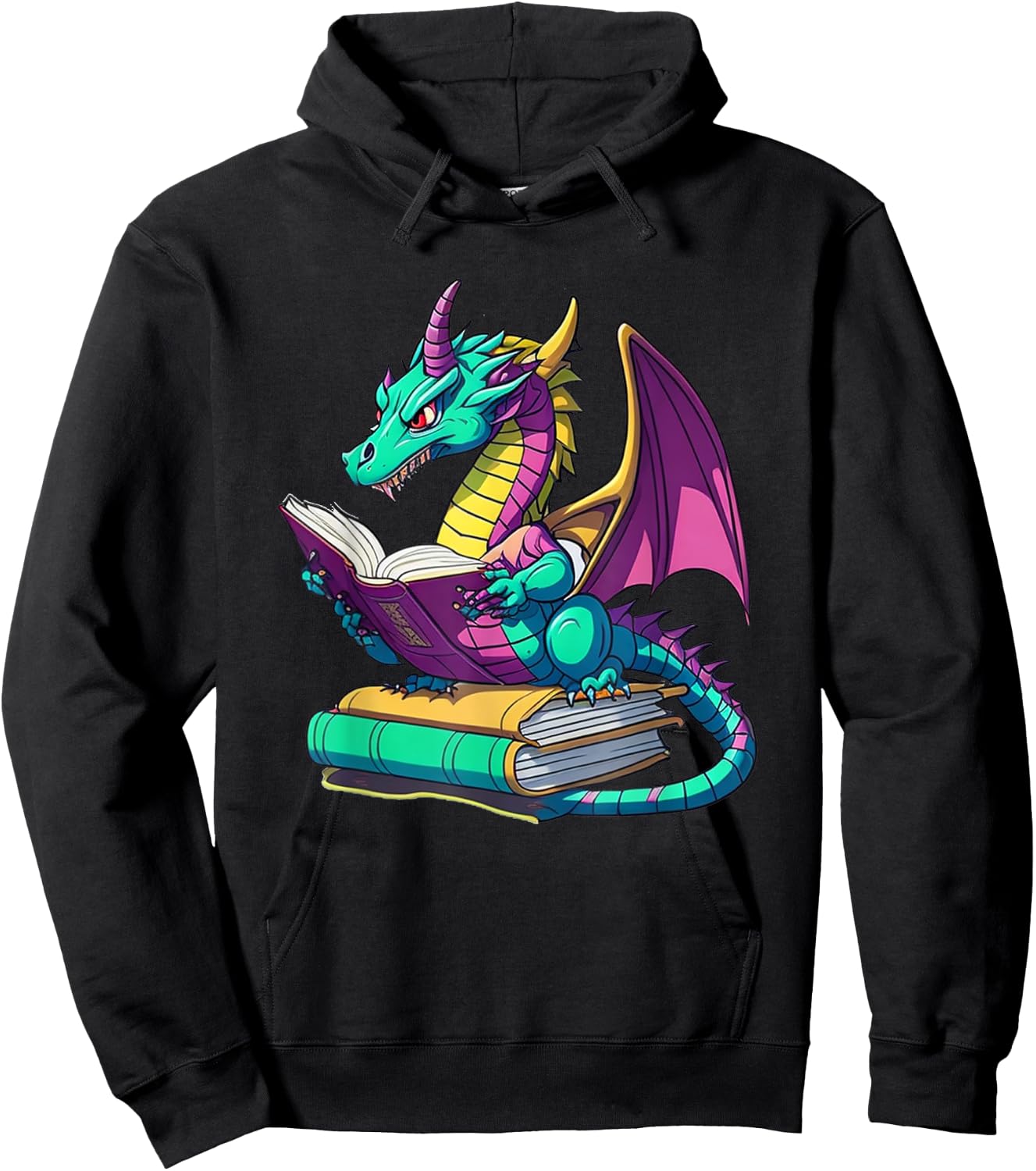 Dragon Reading Book Hoodie - Hoodie | Black