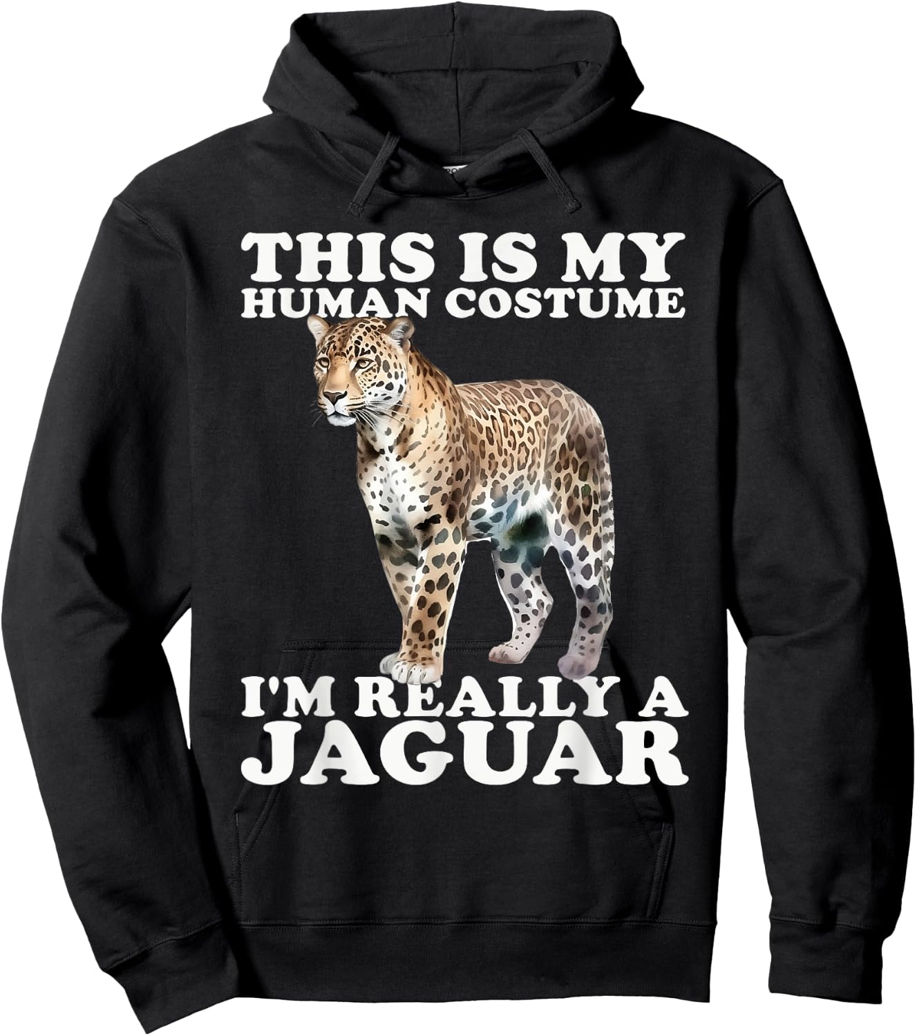 Wild Big Cat Jaguar Jungle Animal Wildlife Costume Women Kids Hoodie - Hoodie | Black