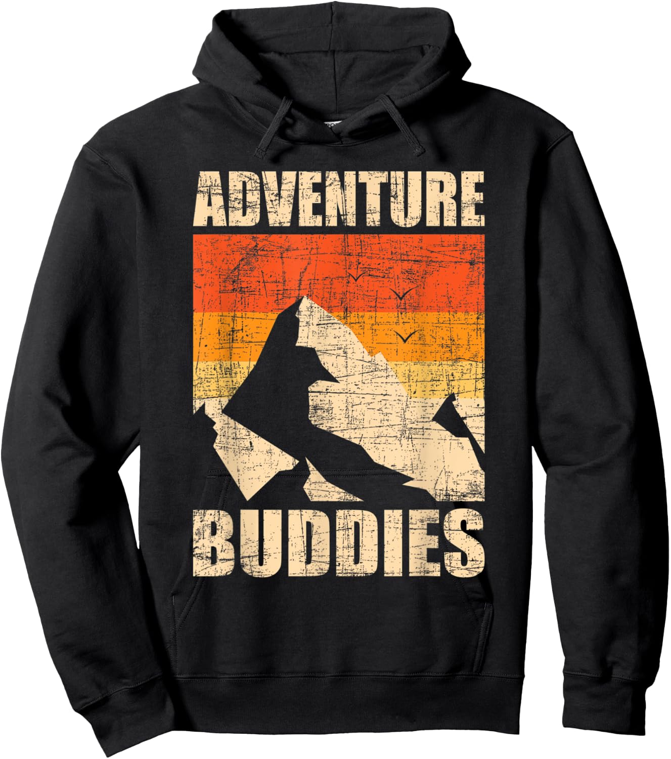 Adventure Buddies - Traveler Buddy Backpacking Camping Hiker Hoodie - Hoodie | Black
