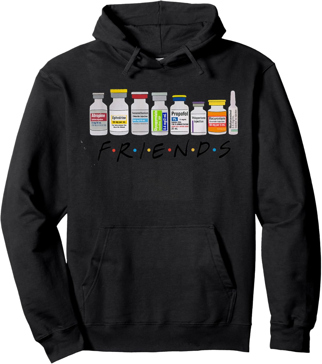 Nurse Friends ICU Propofol Crna ICU Critical Care Nurse Hoodie - Hoodie | Black