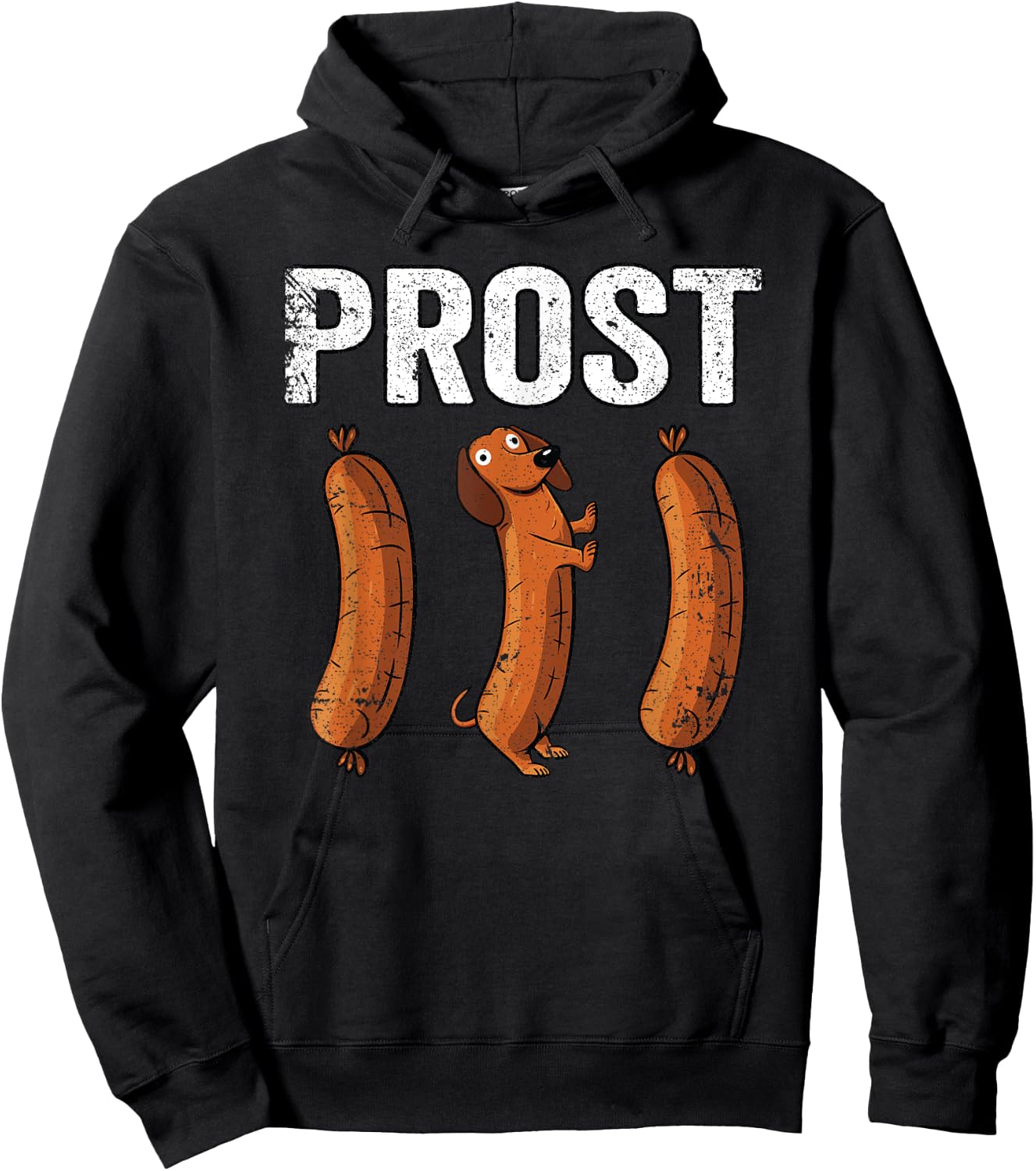 Oktoberfest Prost Shirt Wurst Sausage Dachshund Funny Prost Hoodie - Hoodie | Black