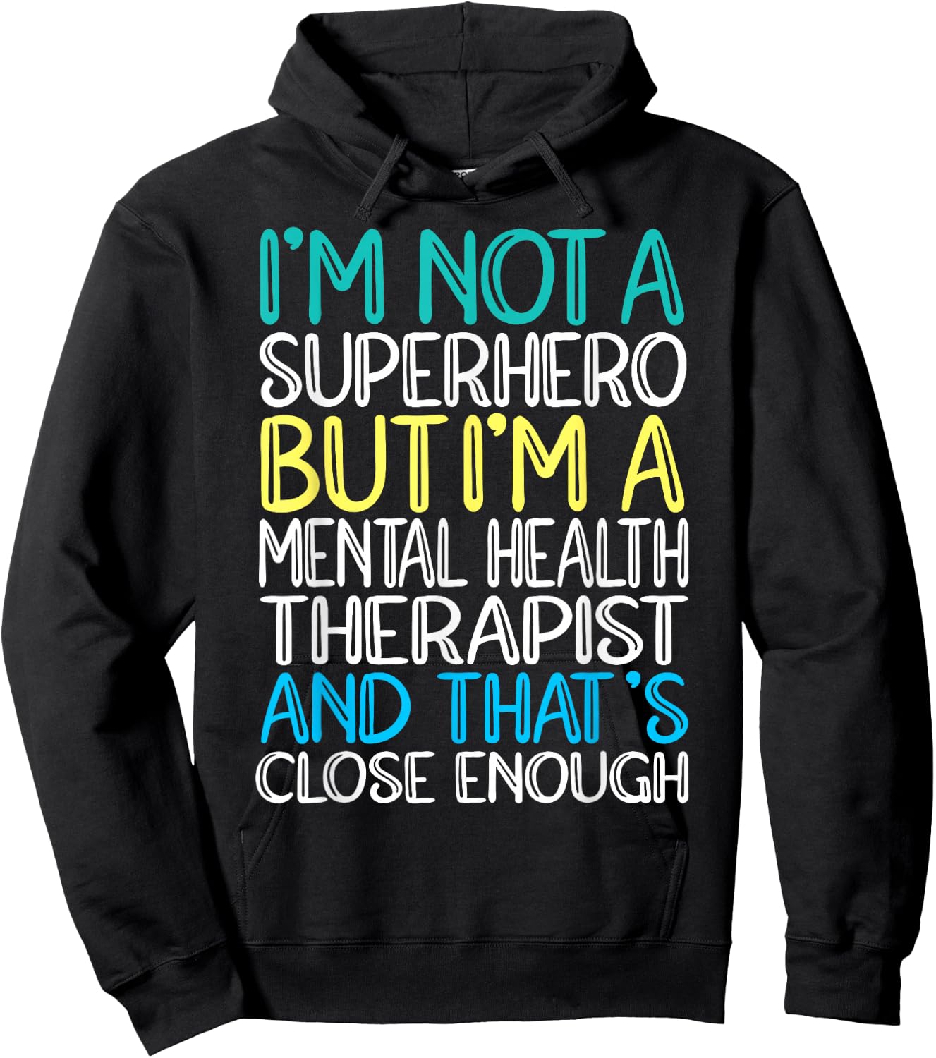 Superhero & Mental Health Therapist Hoodie - Hoodie | Black