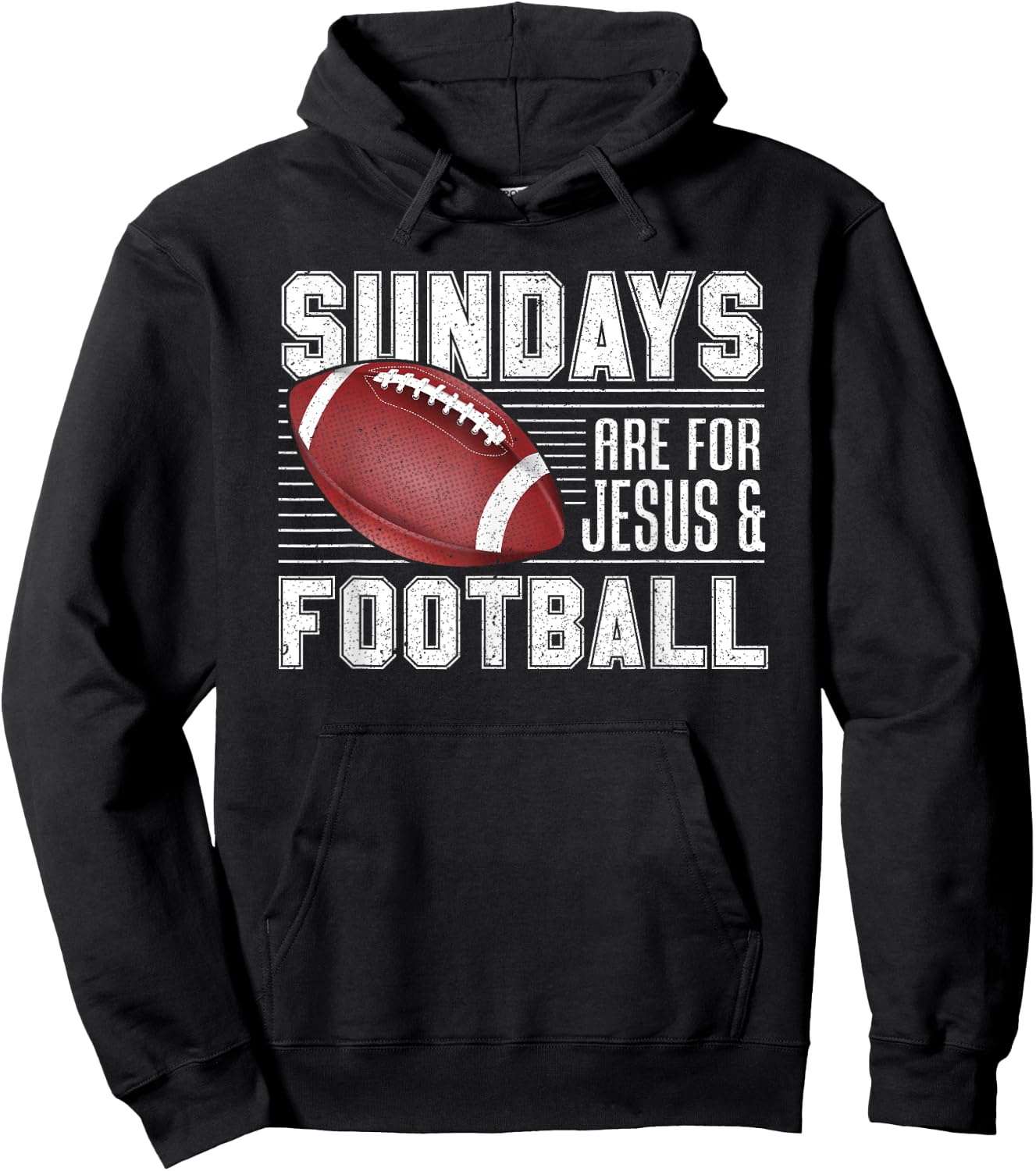 Sundays Are For Jesus & Football Draft Day Fantasy Football Hoodie - Hoodie | Black