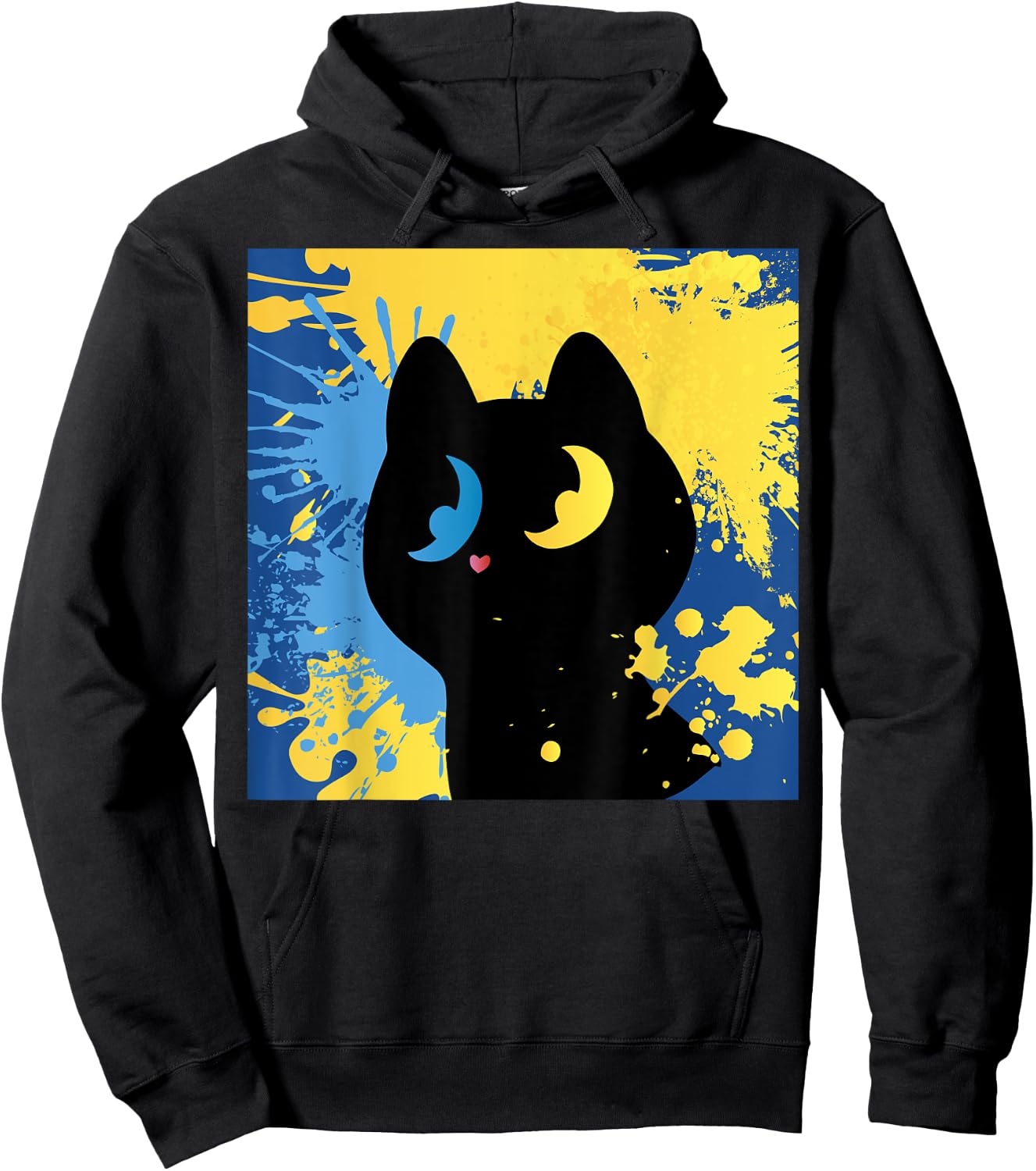 Ukrainian cats Ukraine Ukraine Flag cat lovers Hoodie - Hoodie | Black