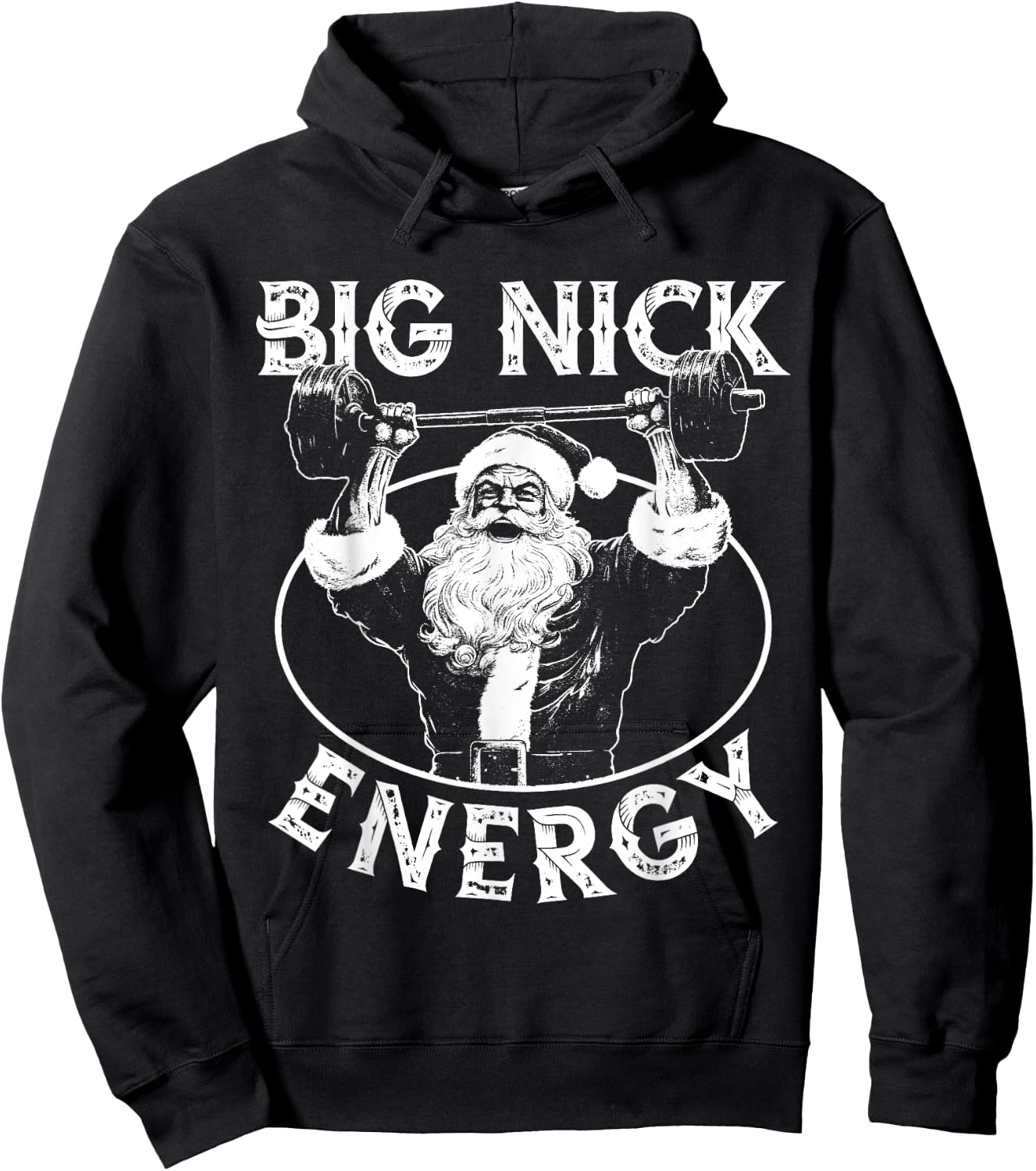 Big Nick Energy Funny Santa Christmas Santa Christmas Hoodie - Hoodie | Black