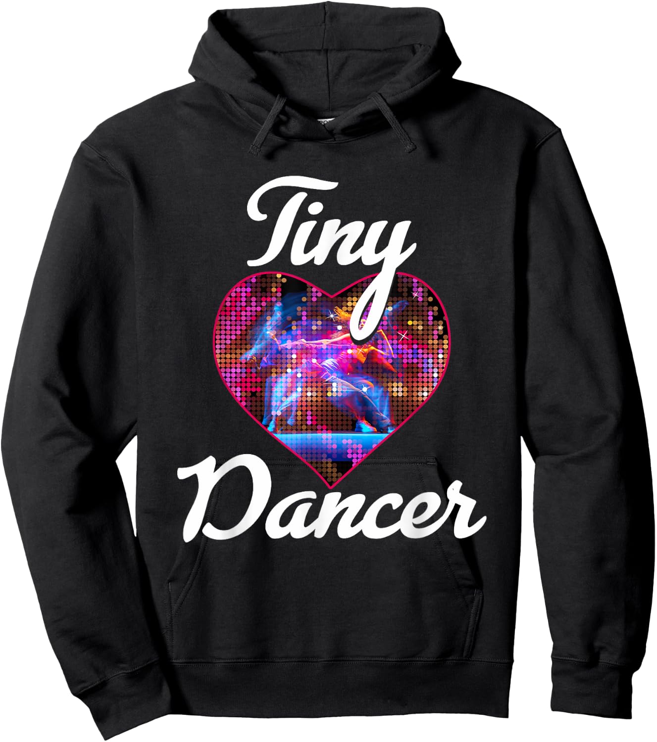 Tiny Dancer Ballerina Heart Colorful Dancing Couple Hoodie - Hoodie | Black