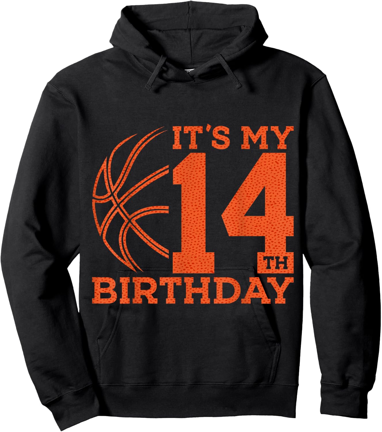 It's My 14th Birthday Basketball 14th Birthday Hoodie - Hoodie | Black