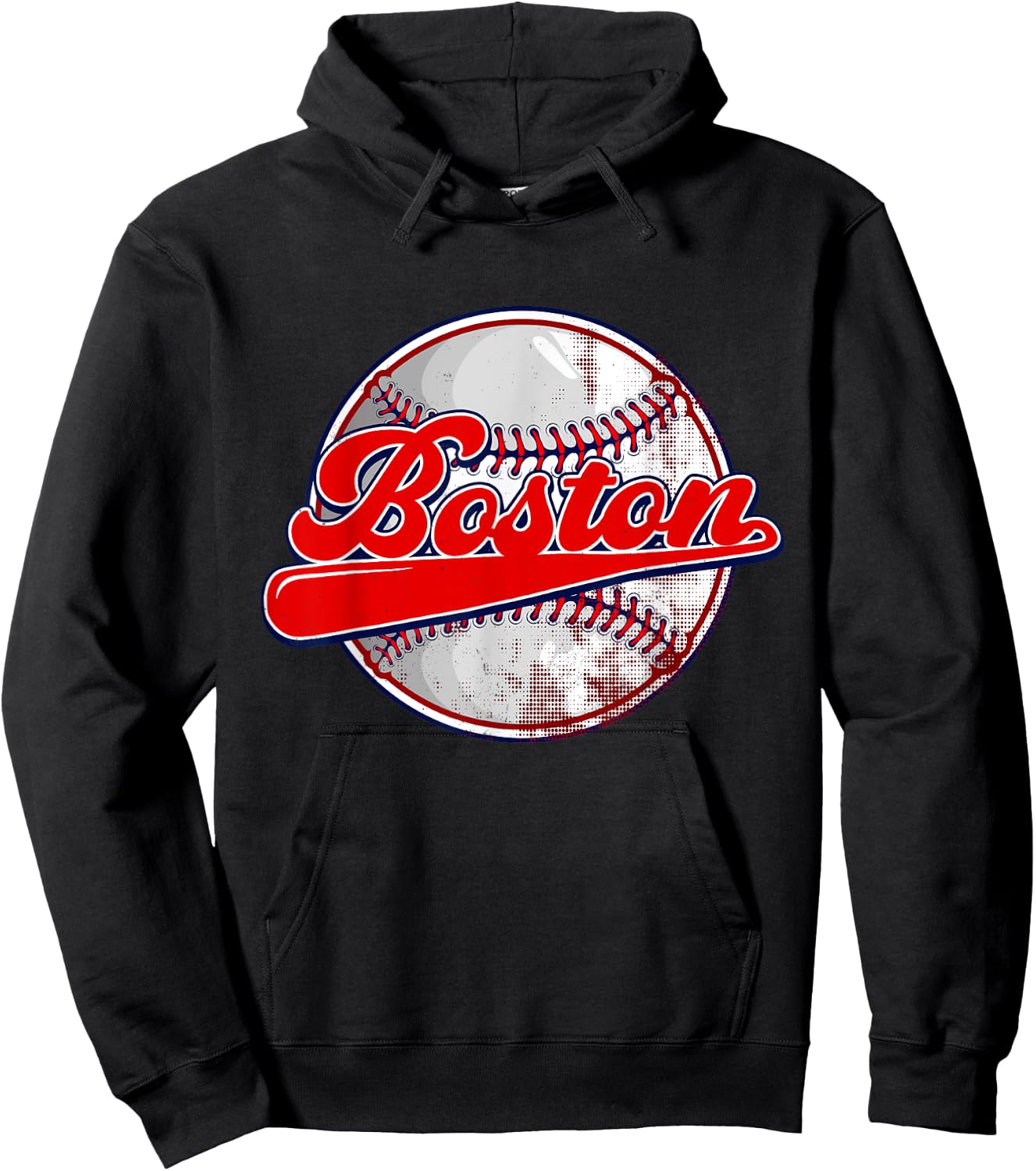Vintage Boston Baseball Lover Women Kids Hoodie - Hoodie | Black