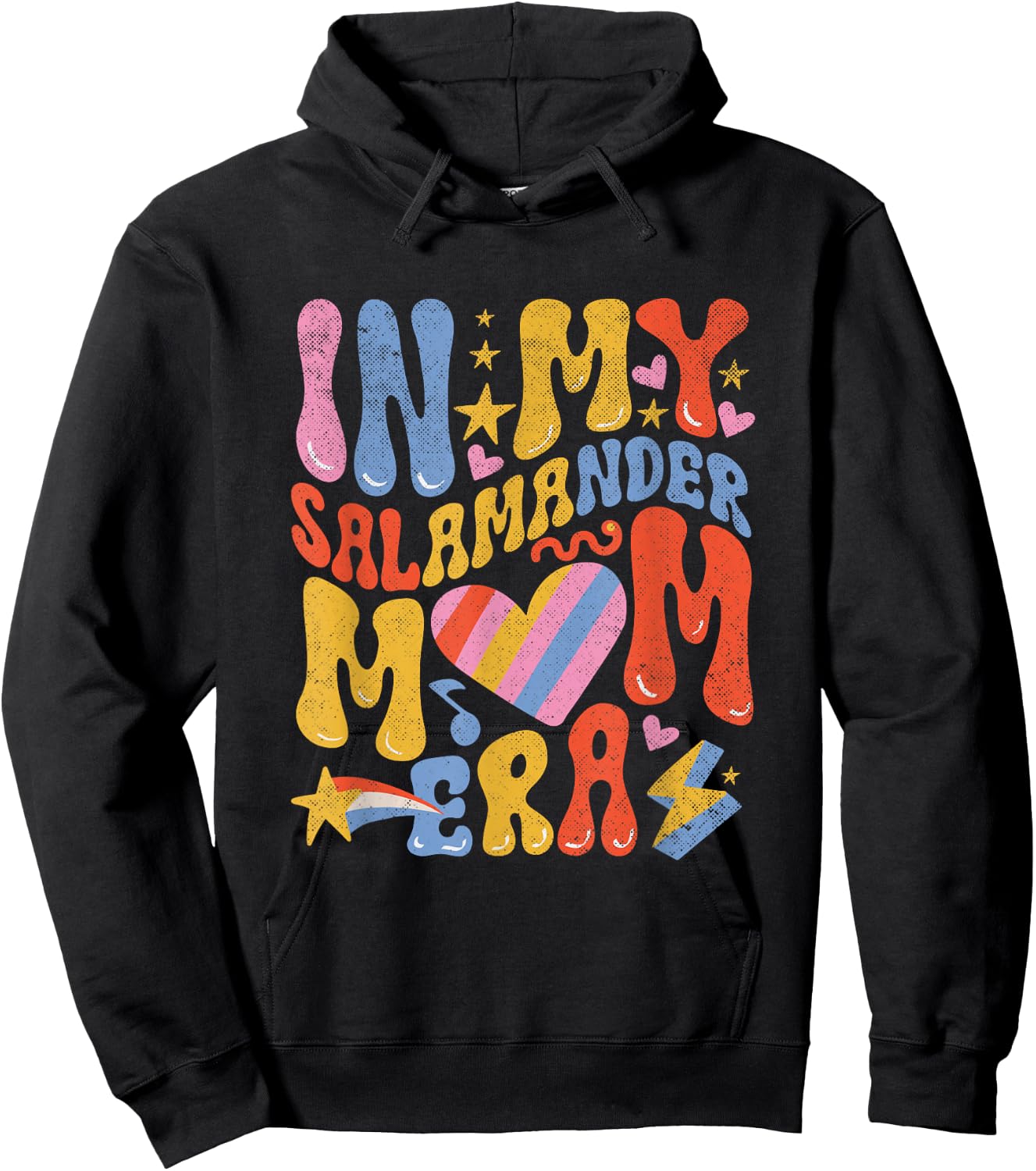 Fire Salamander In My Salamander Mom Era Funny Herpetologist Hoodie - Hoodie | Black